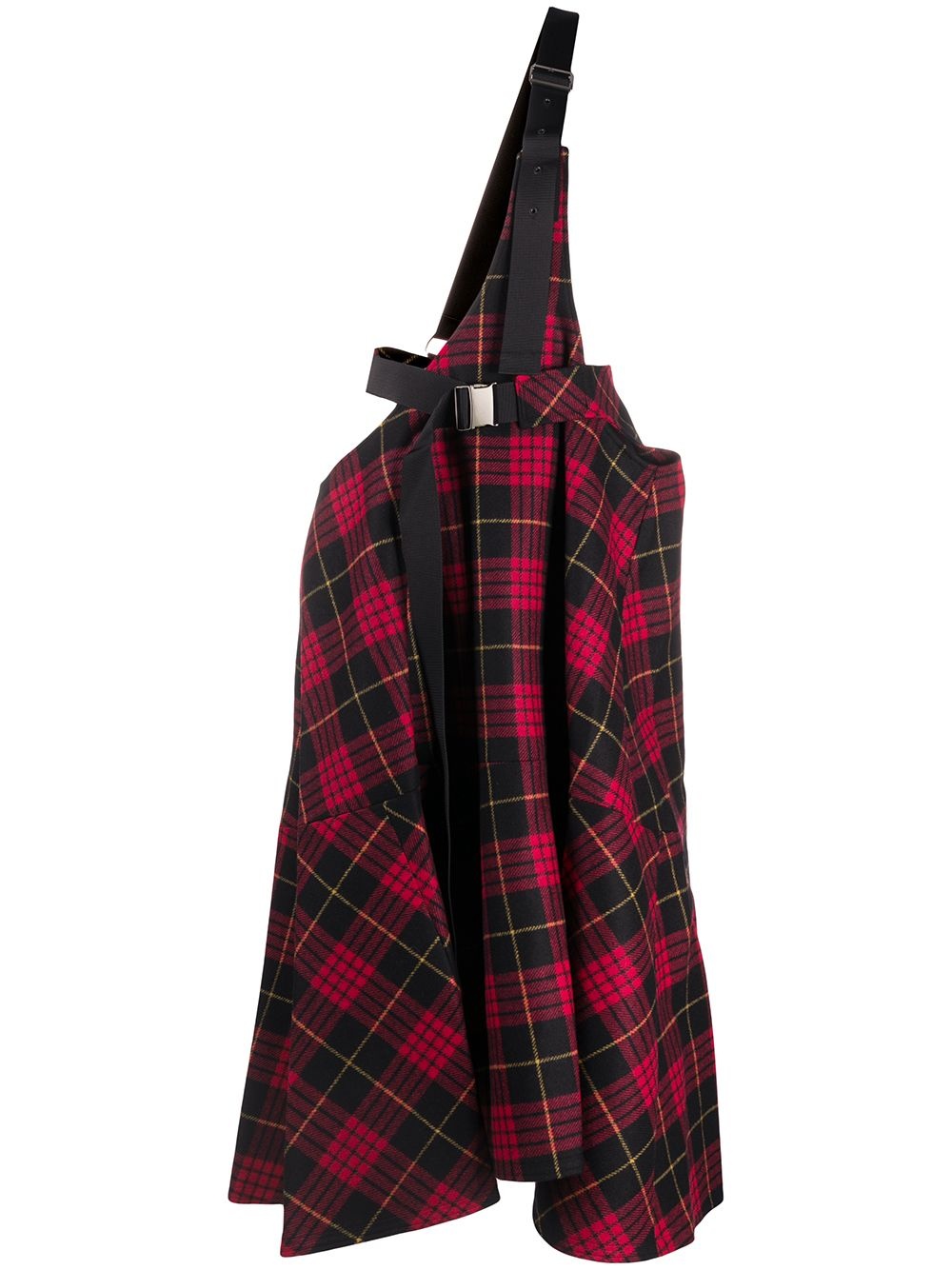 crossover strap tartan skirt - 1