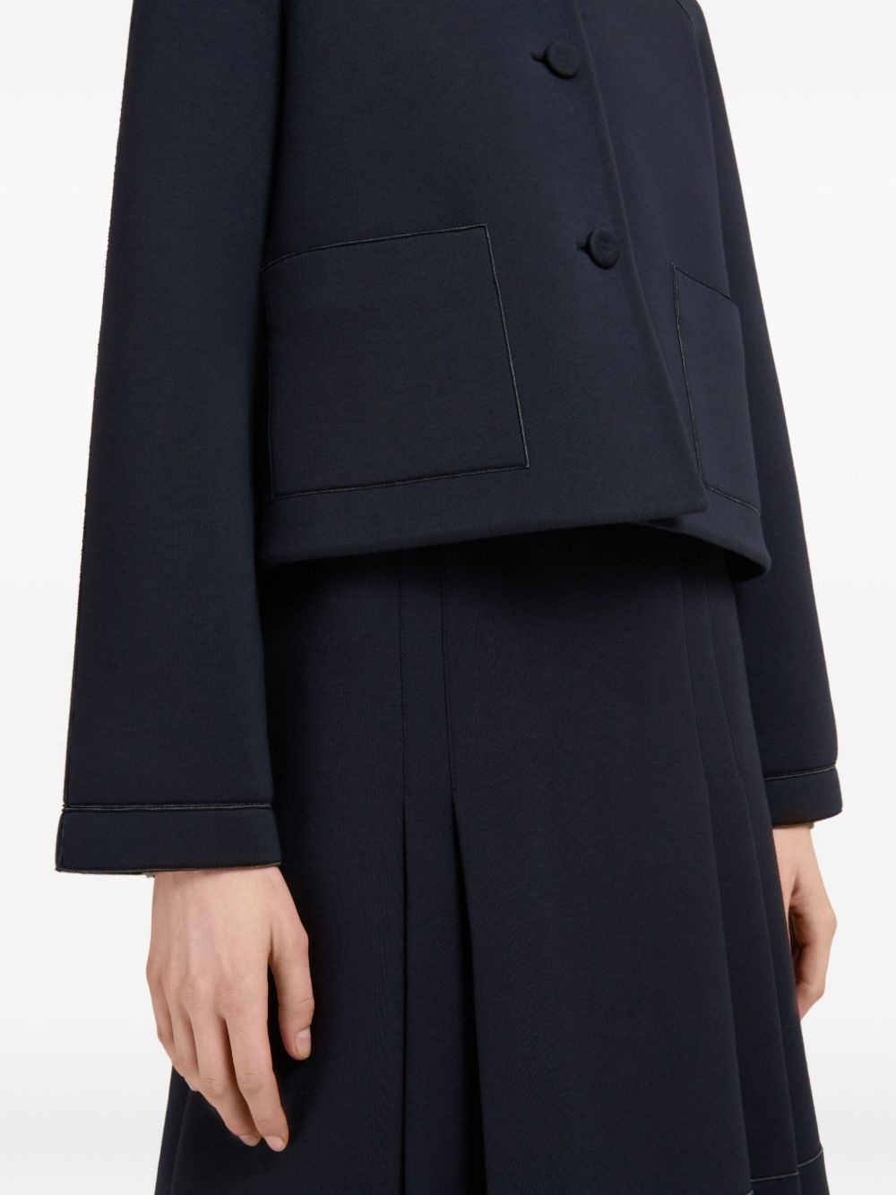 cropped button-up jacket - 5