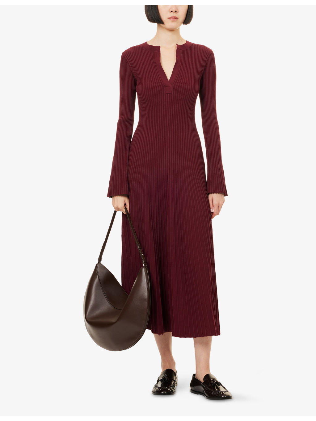 Genna Ribbed-Knit Midi Dress - 2