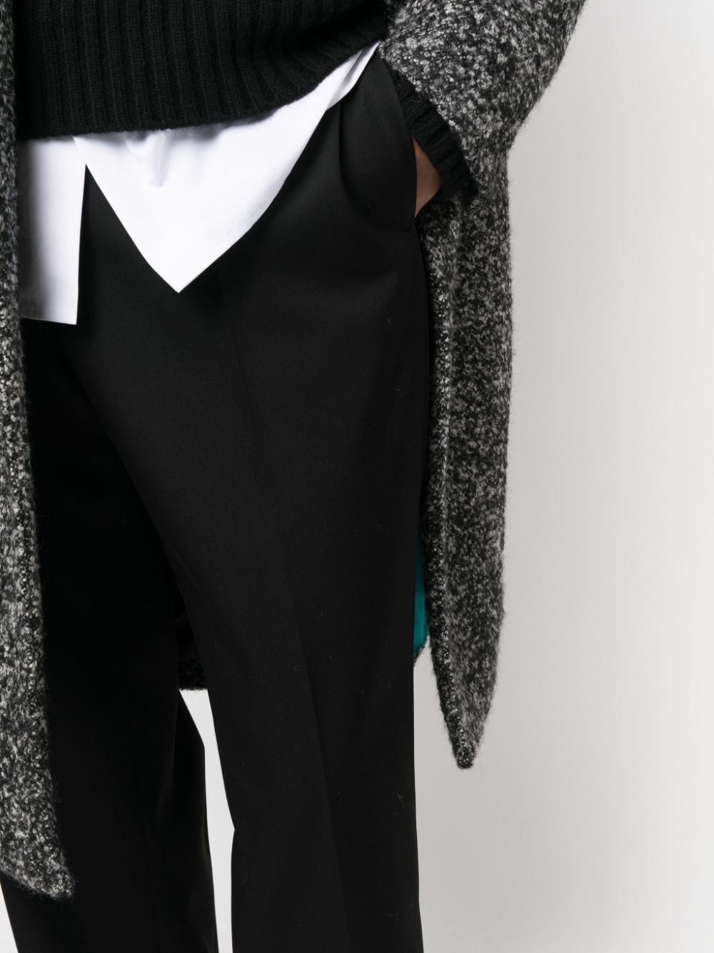 straight-leg wool trousers - 5