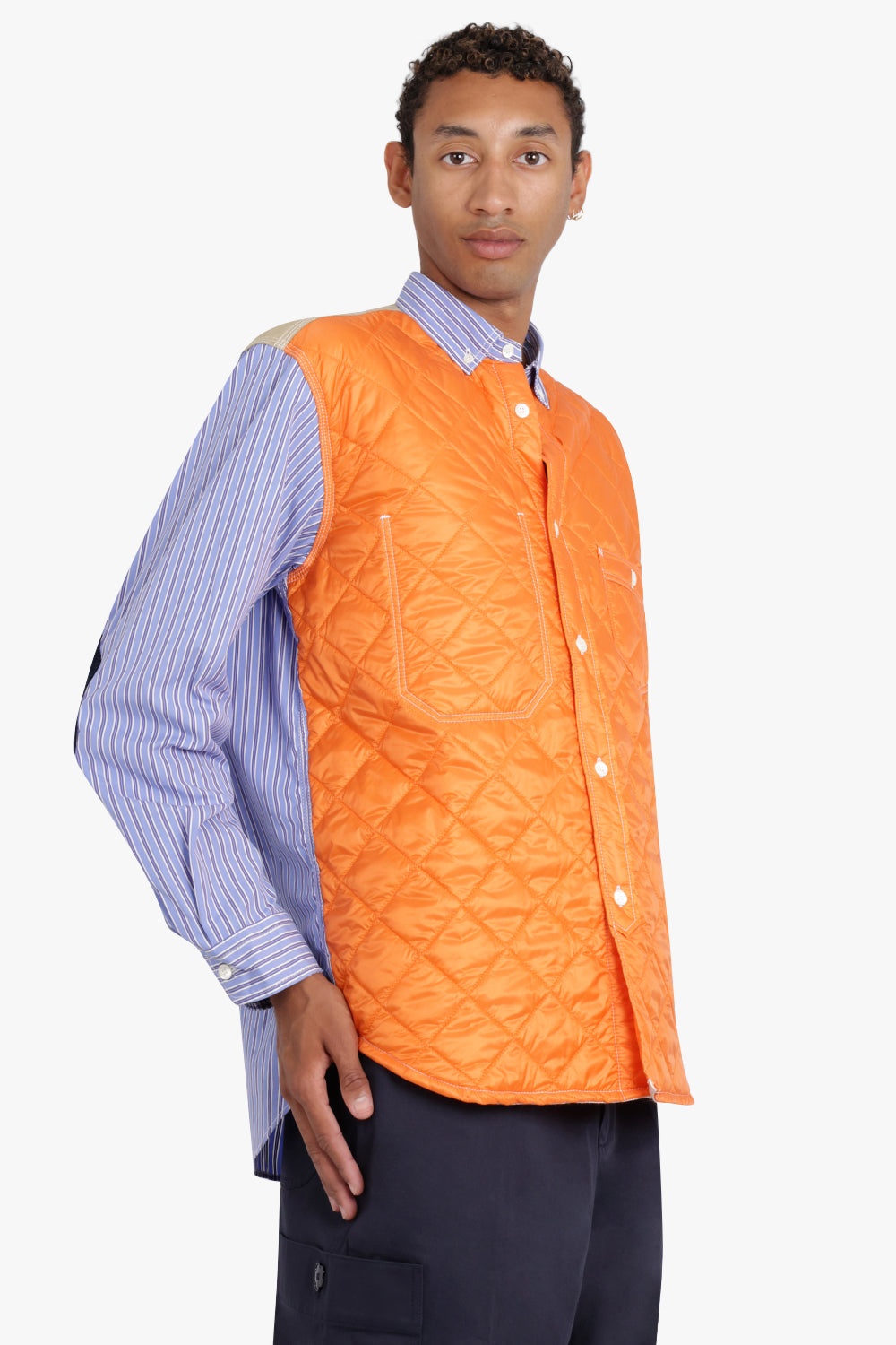 COTTON STRIPE NYLON RIP STOP | BLUE/WHITE - 3