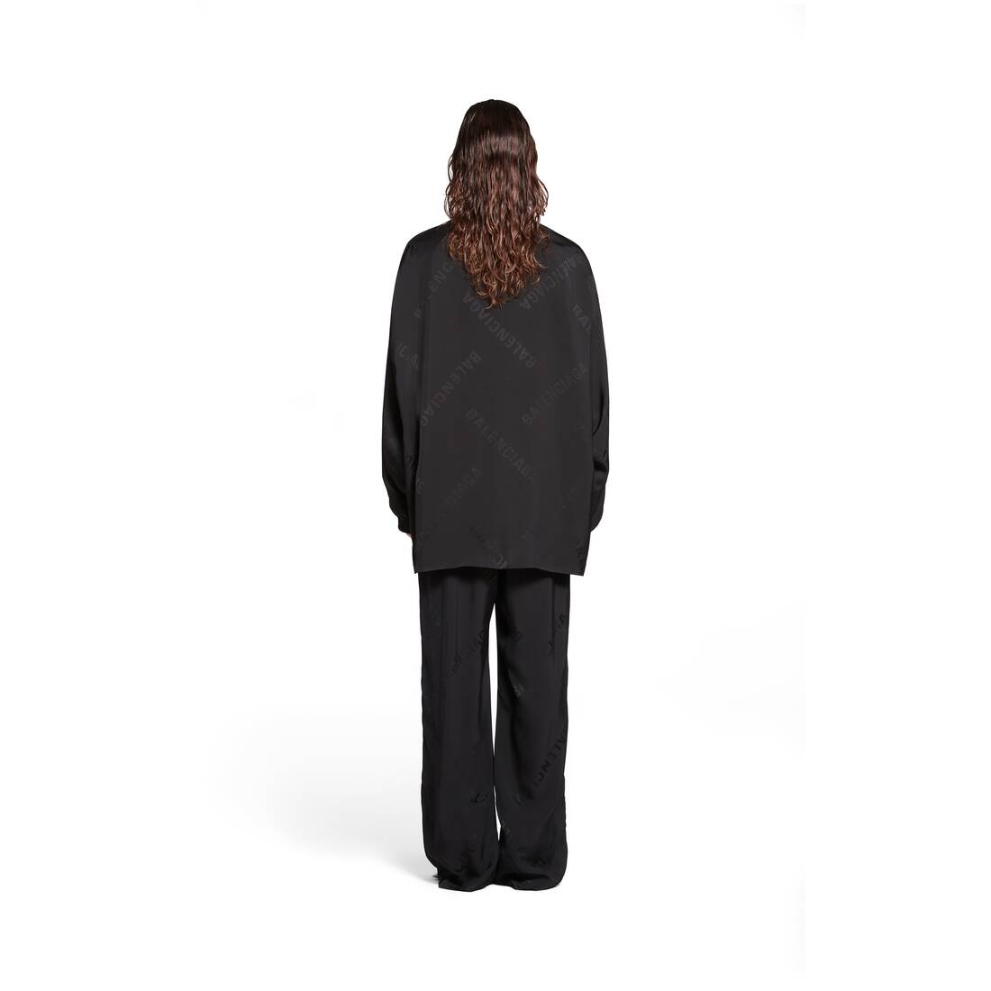 Women's Bal Diagonal Allover Fluid Tracksuit Jacket in Black - 4