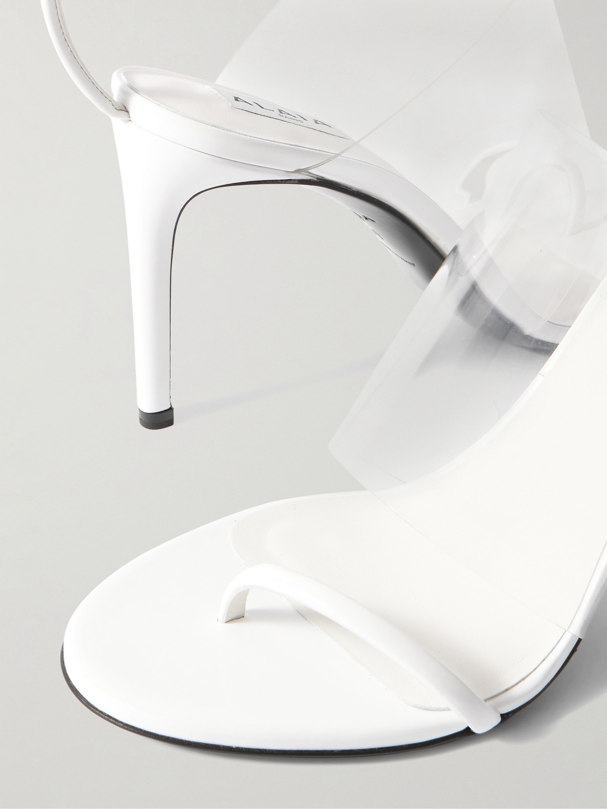 Asymmetric Patent-leather And Pvc Sandals - 4