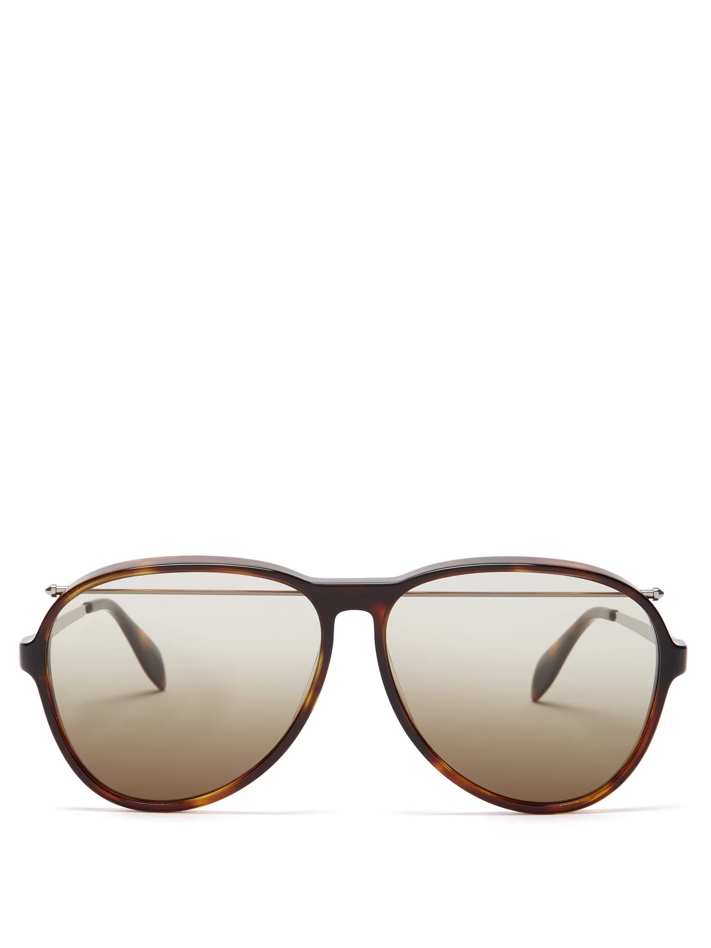 Top-bar aviator acetate sunglasses - 1