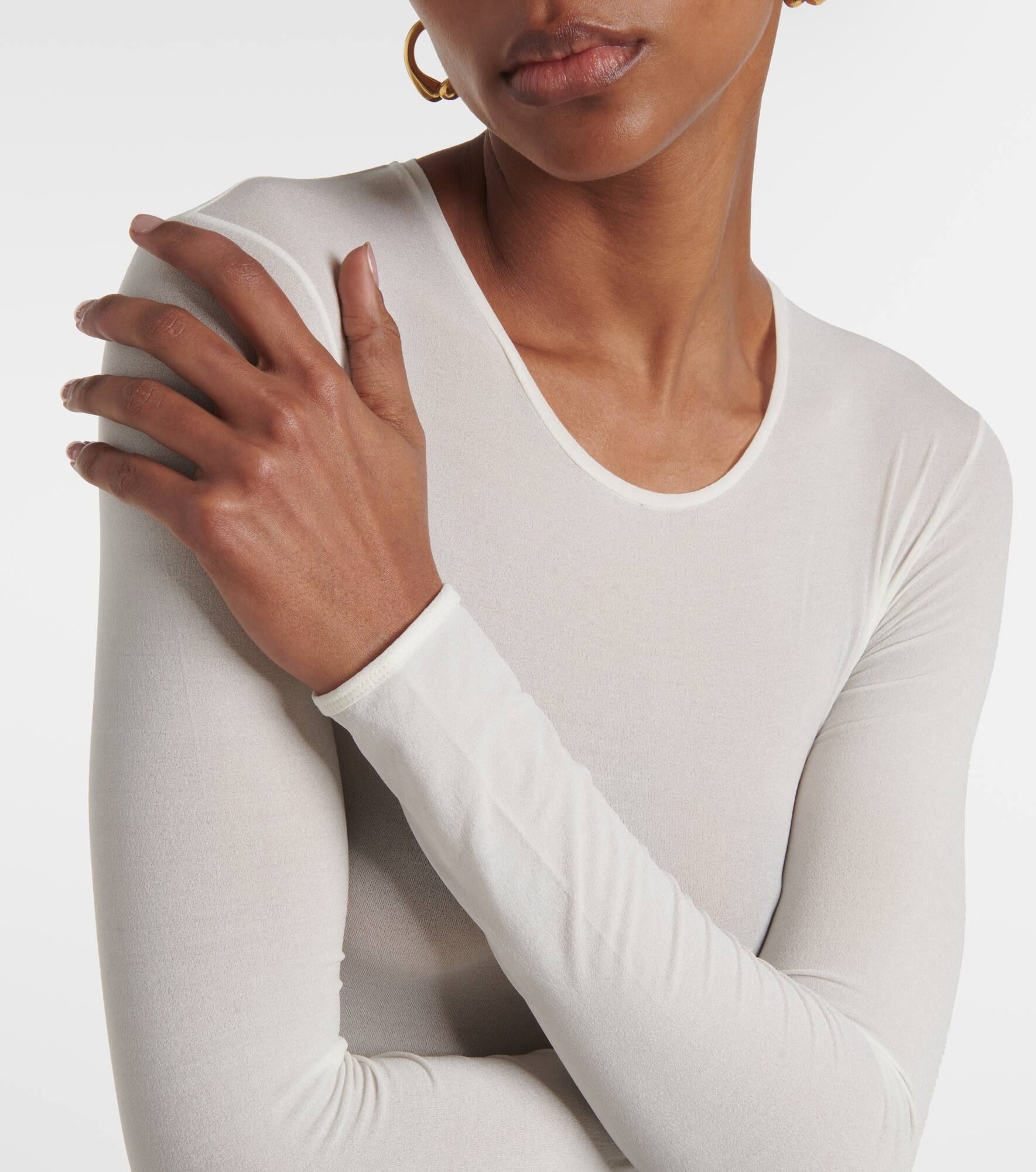 Ames sheer silk-blend top - 5