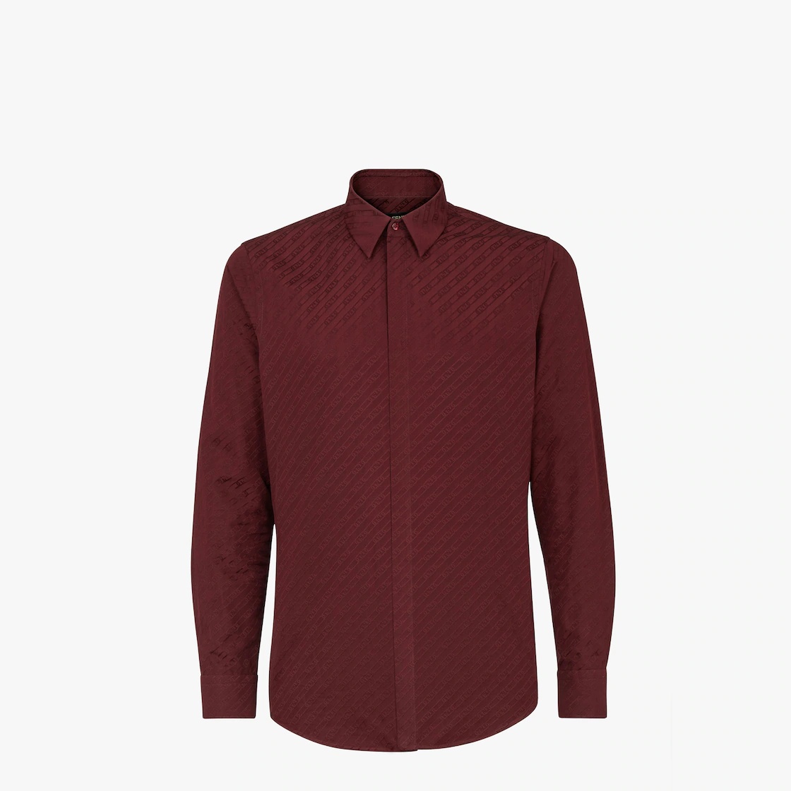 Burgundy cotton shirt - 1
