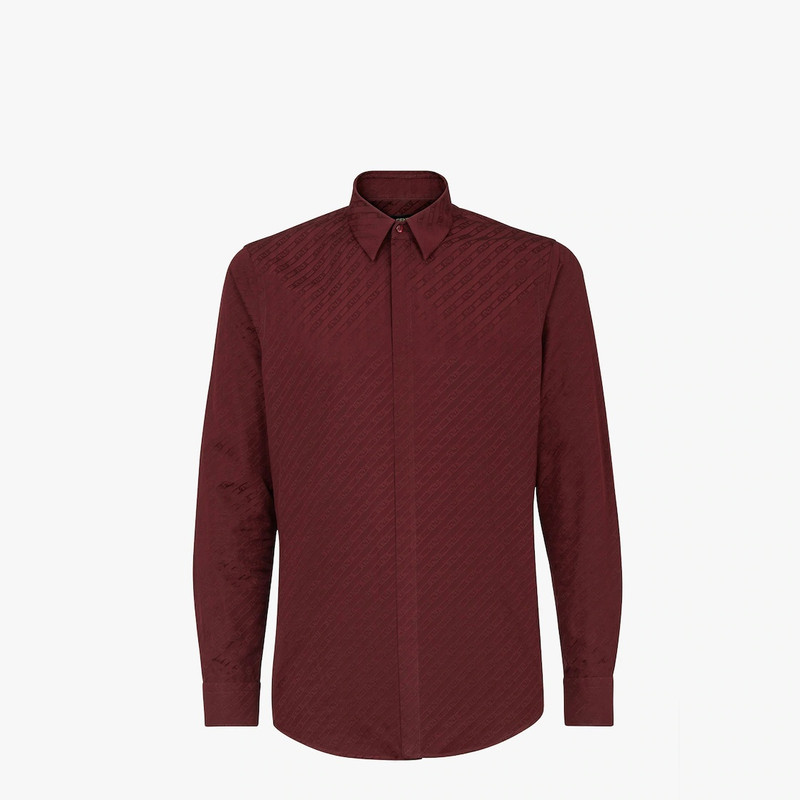 Burgundy cotton shirt 1