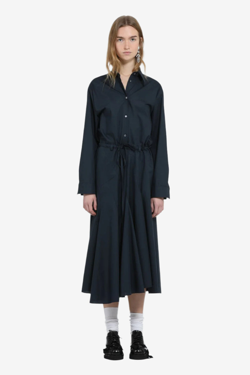 LONG DRESS WITH DRAWSTRING WAIST 1
