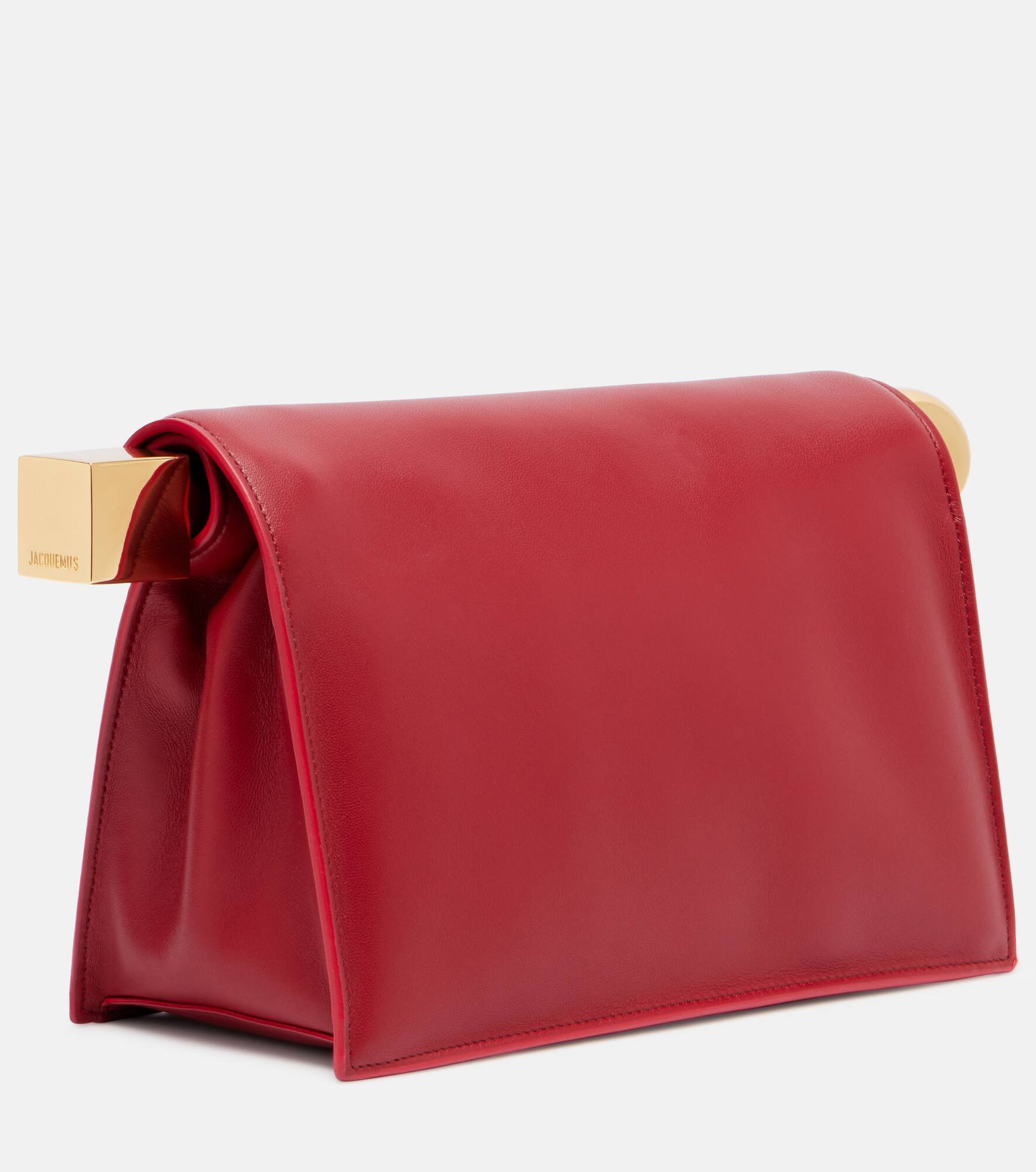 La Pochette Rond Carré Small leather clutch - 4