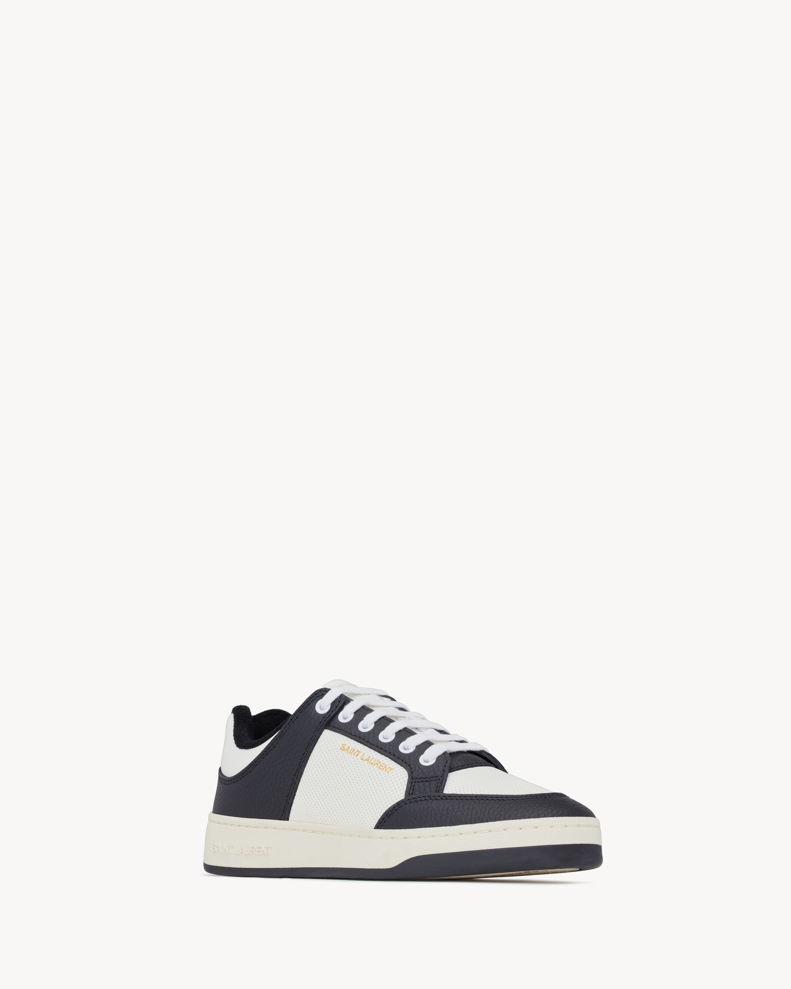 sl/61 low-top sneakers in smooth and grained leather - 4