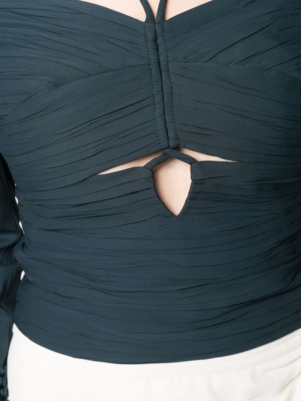 crepe cut-out top - 5