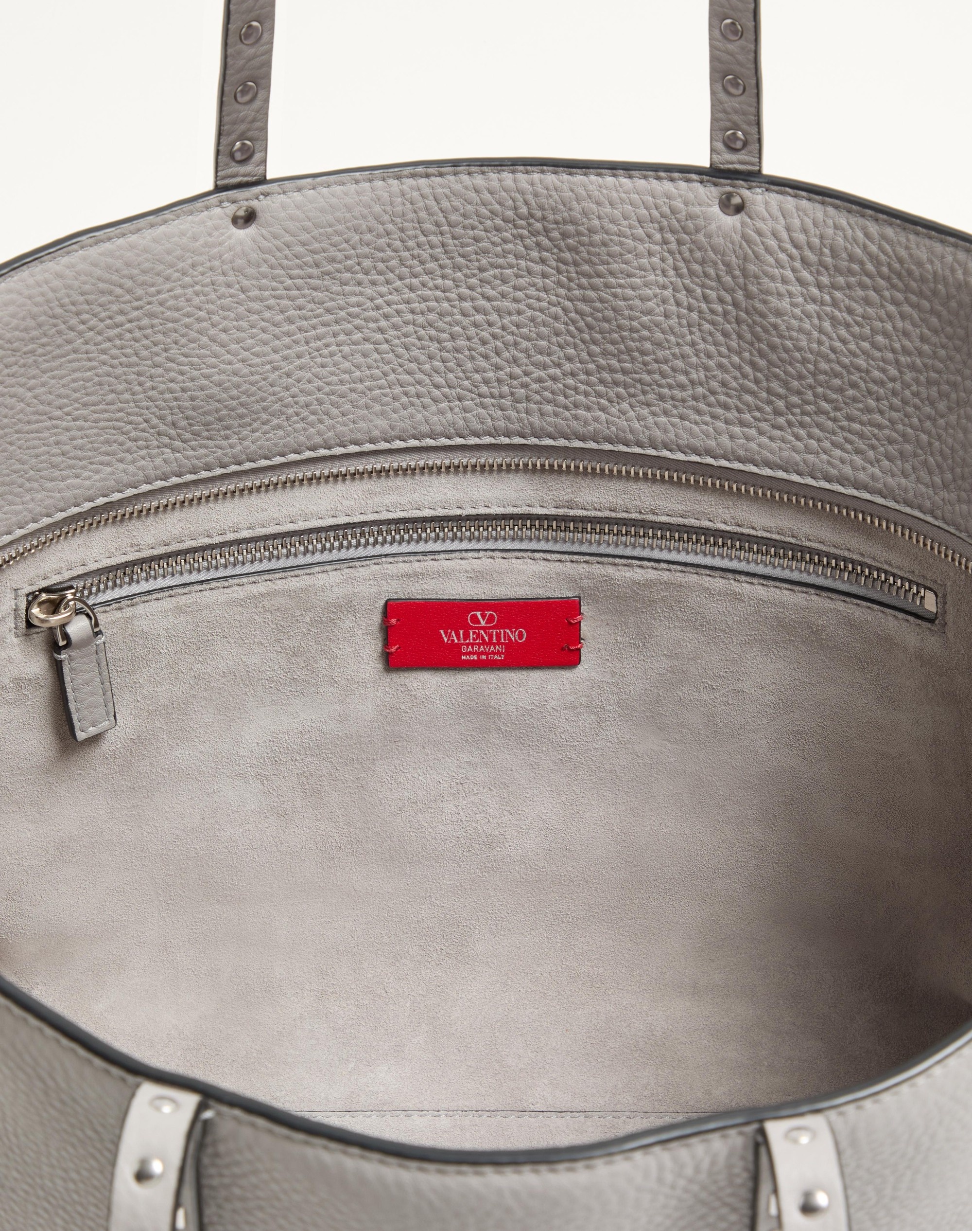 VALENTINO GARAVANI ROCKSTUD SHOPPING BAG IN GRAINY CALFSKIN - 4