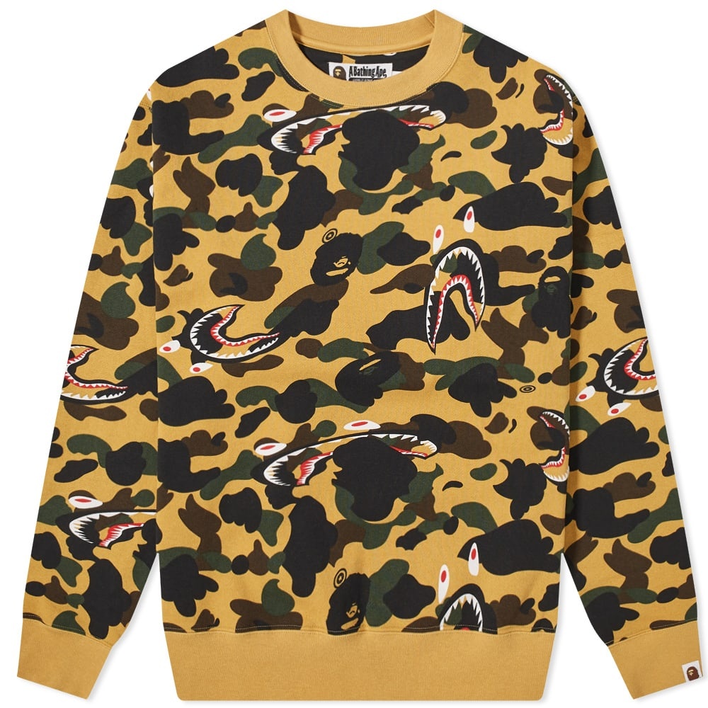 A Bathing Ape Shark 1St Camo Relaxed Crew Sweat - 1