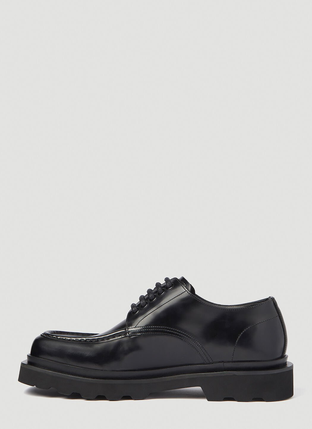 Brushed Leather Derby Shoes - 3