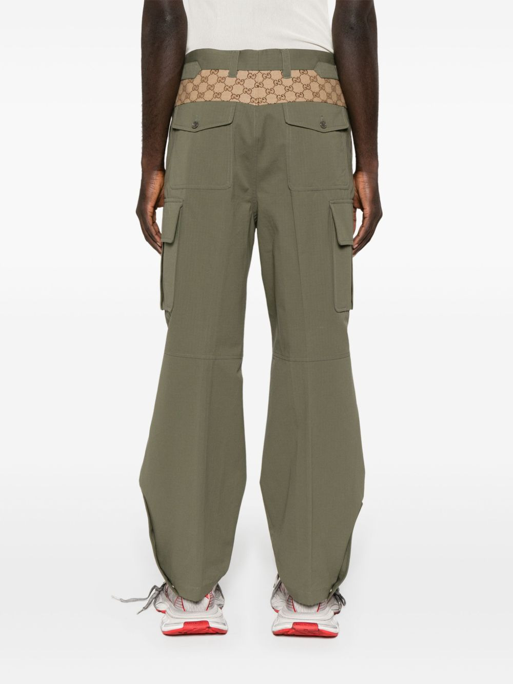 GG canvas-panel cargo pants - 4