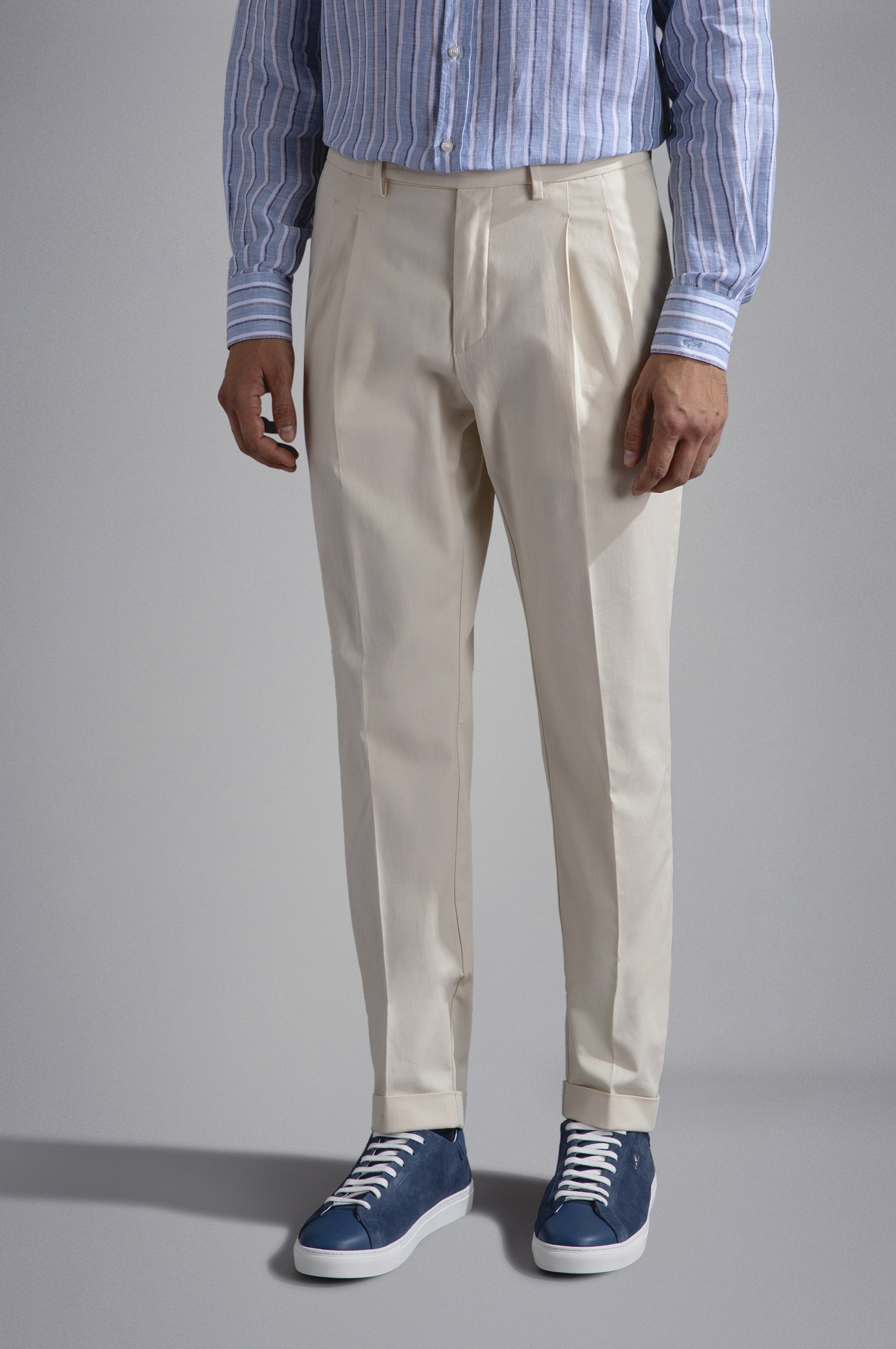 COTTON STRETCH CHINO TROUSERS - 7