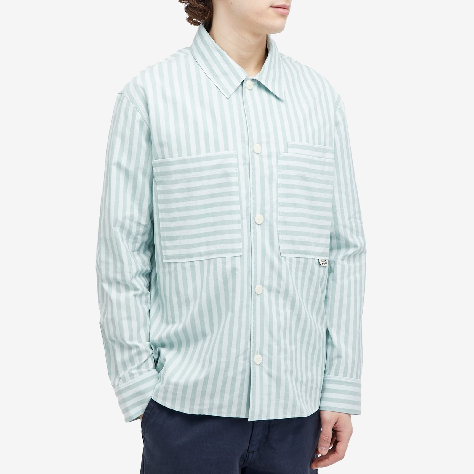 Maison Kitsuné Stripe Pocket Tab Overshirt - 2