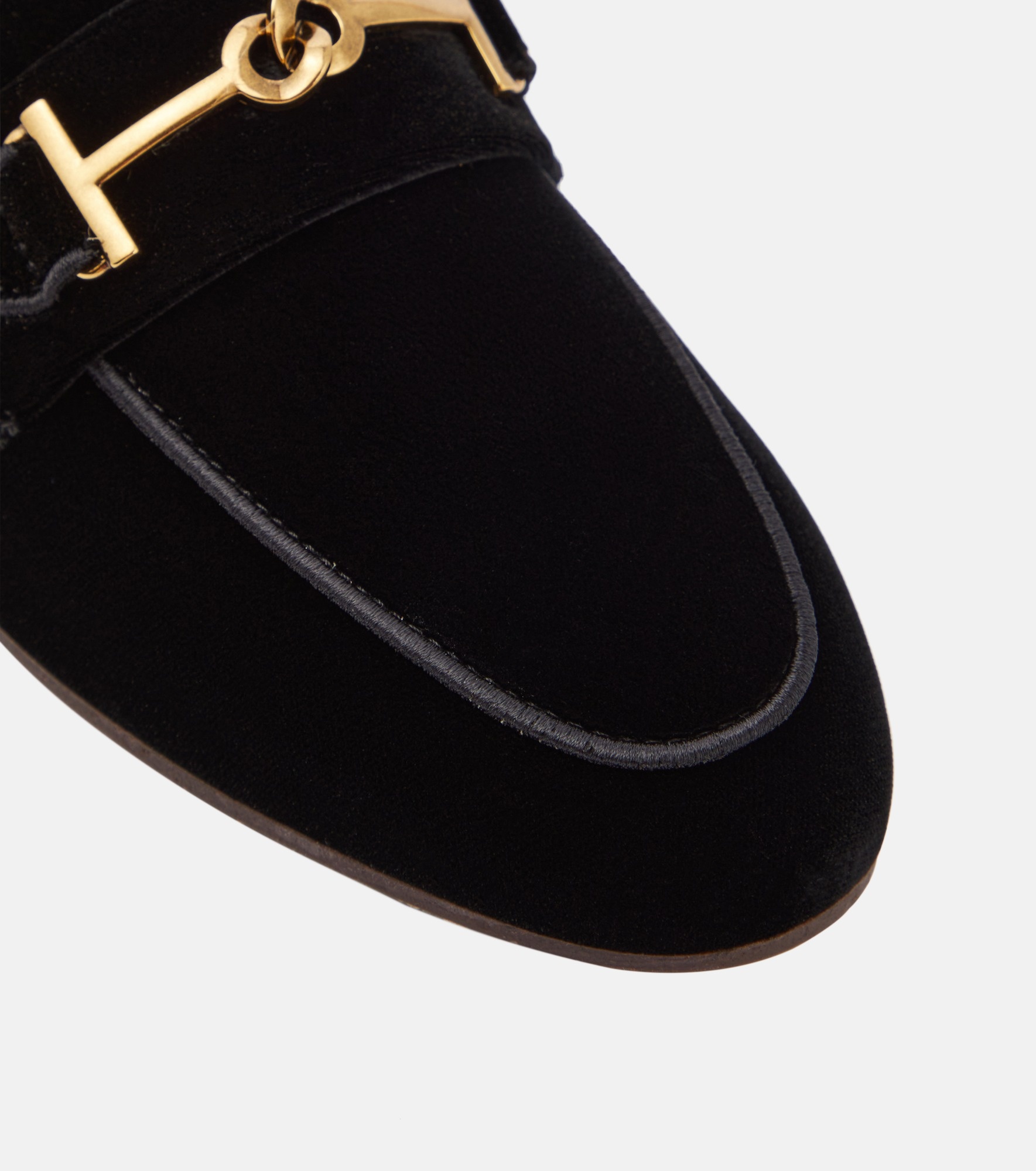 Embellished velvet loafers - 6