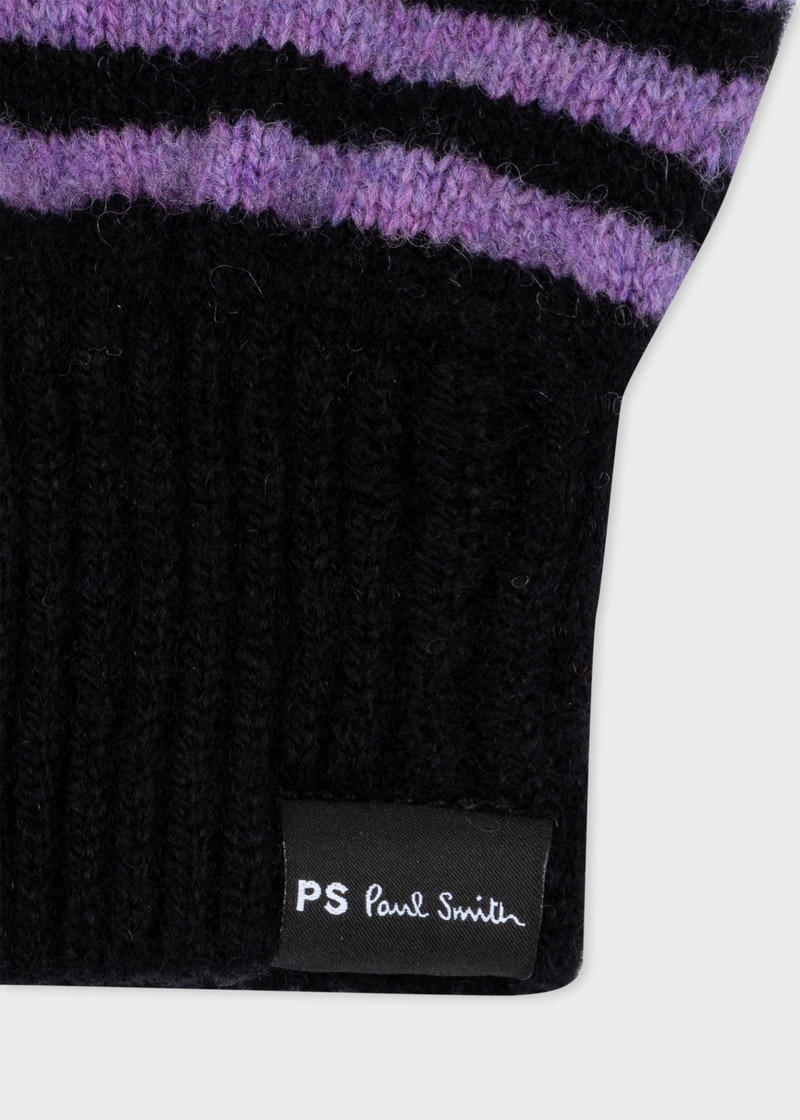 Stripe Lambswool Gloves 3