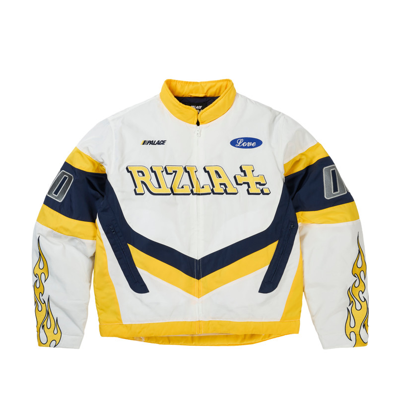 PALACE RIZLA RACE JACKET WHITE 1