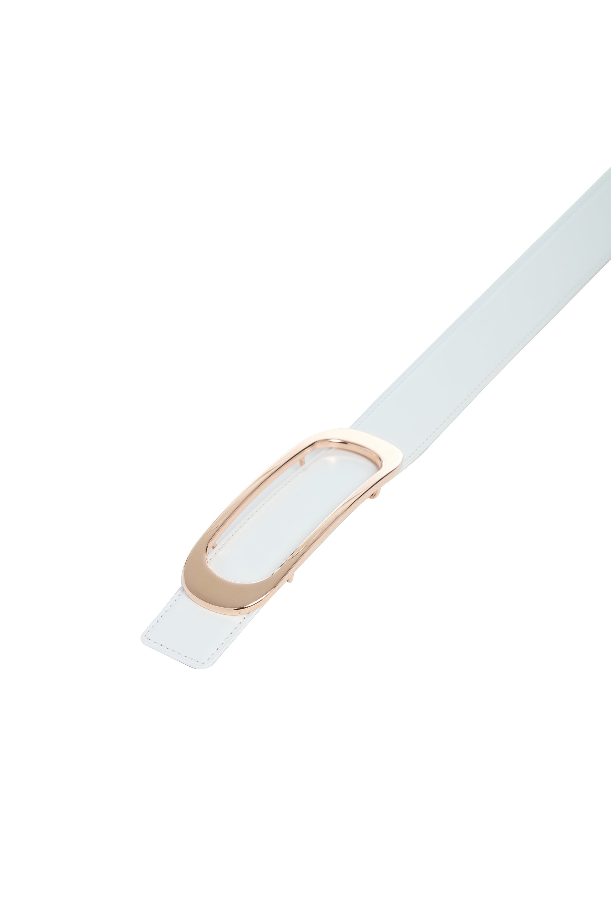 Medium Timon Reversible Belt in Ivory & Nude Leather - 3