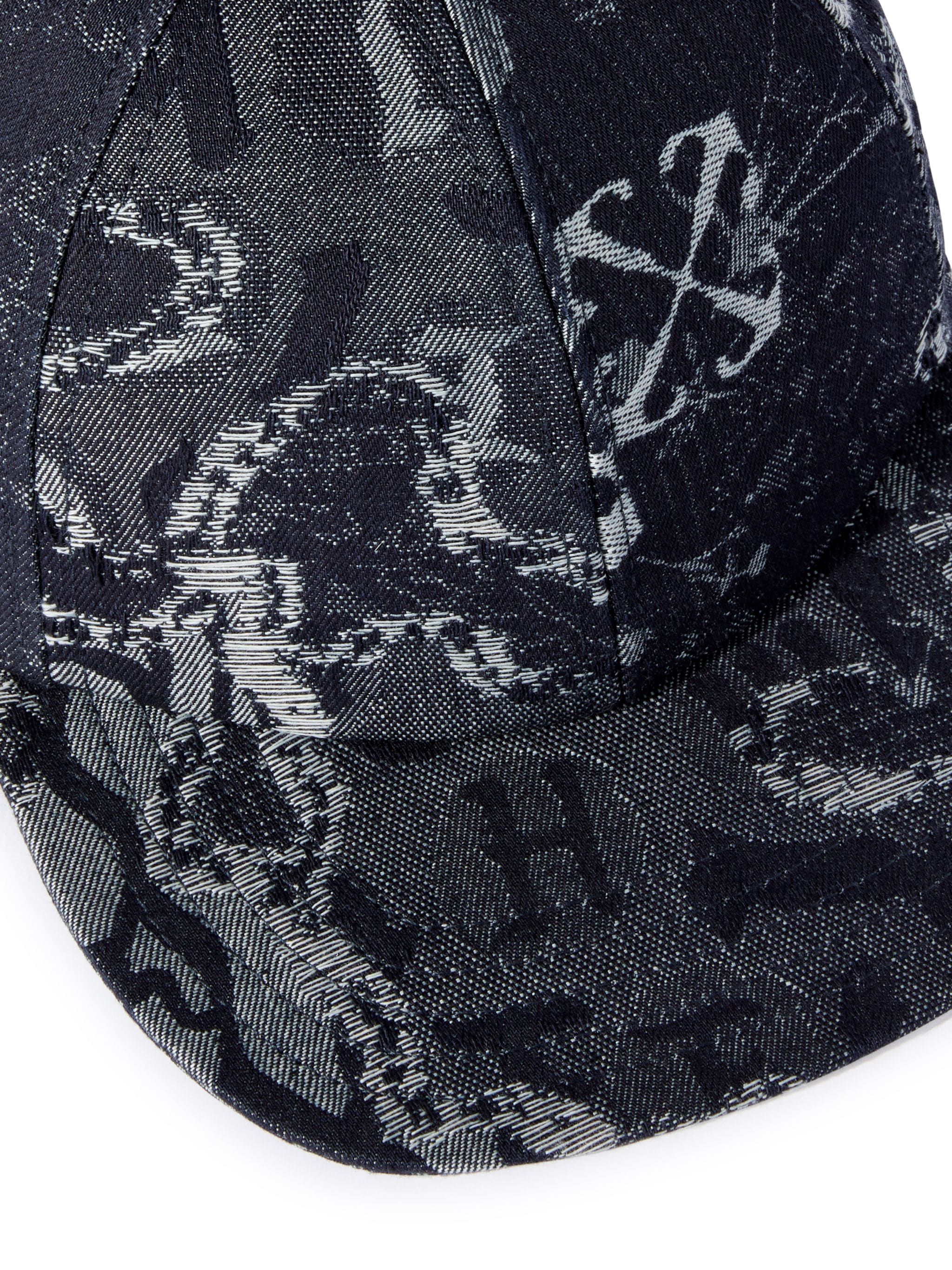Blue Camo Denim Boxy Cap - 3