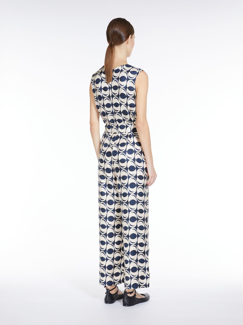 PLATANI Printed silk twill jumpsuit 4