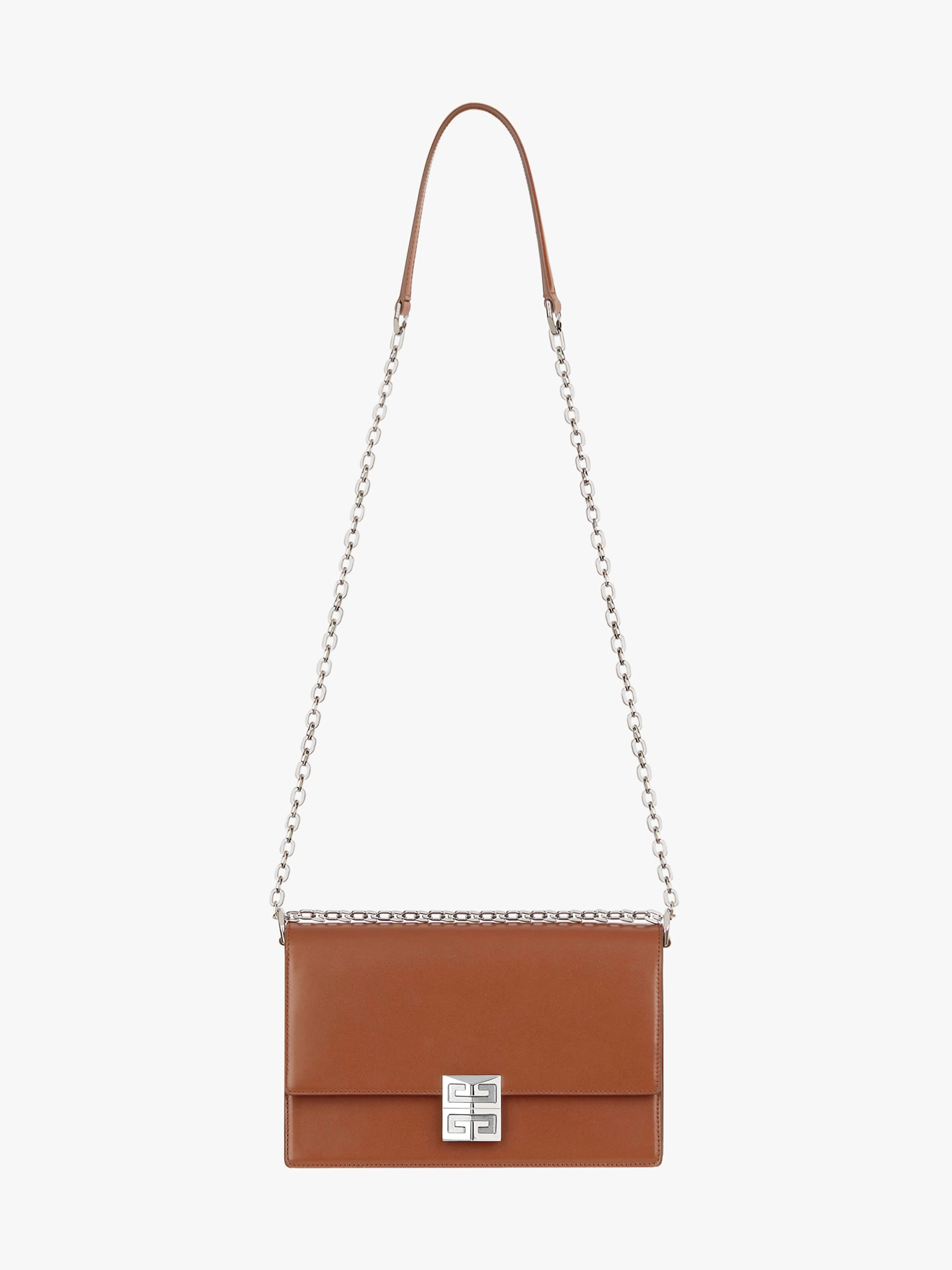 MEDIUM 4G BAG IN BOX LEATHER WITH CHAIN - 3