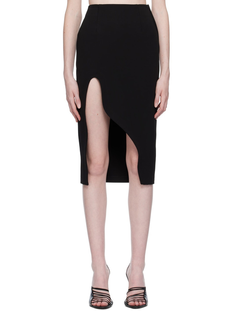 Black Vented Miniskirt 1