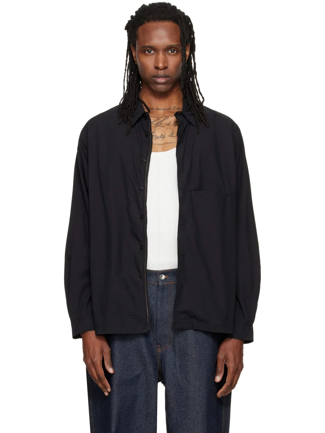 Black Blackout Overshirt - 1