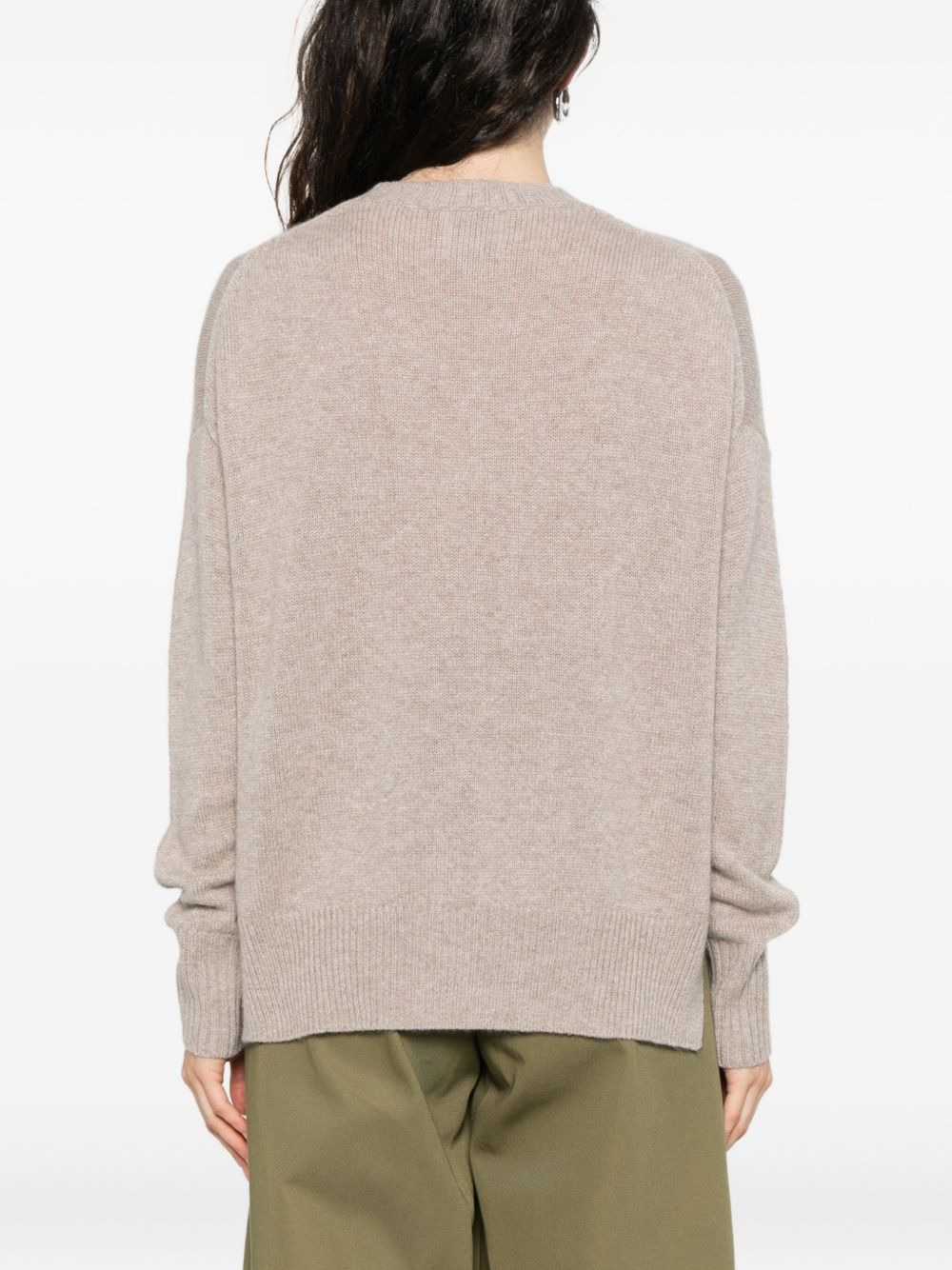 long-sleeve cashmere sweater - 4