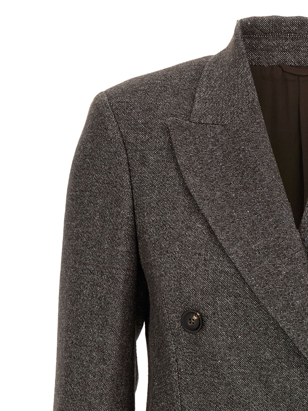 tweed double-breasted blazer - 3