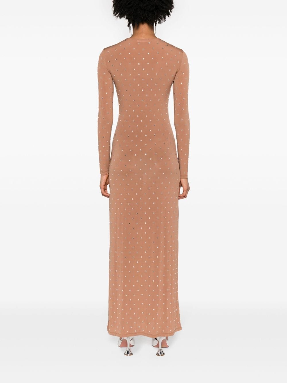 crystal-embellished maxi dress - 4