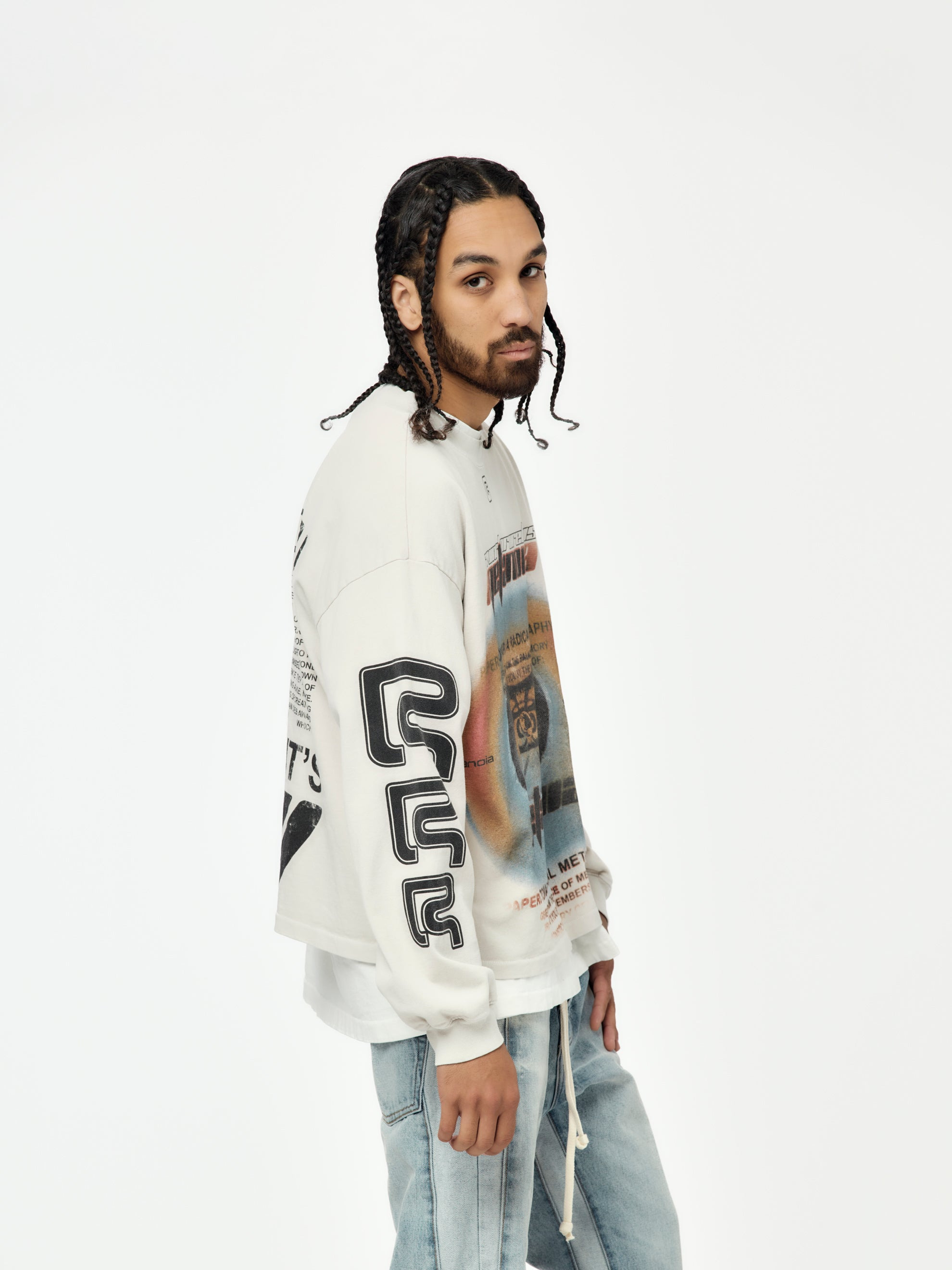 DIVINITY PAPER GARDEN LS TEE (LIGHT GREY) - 3