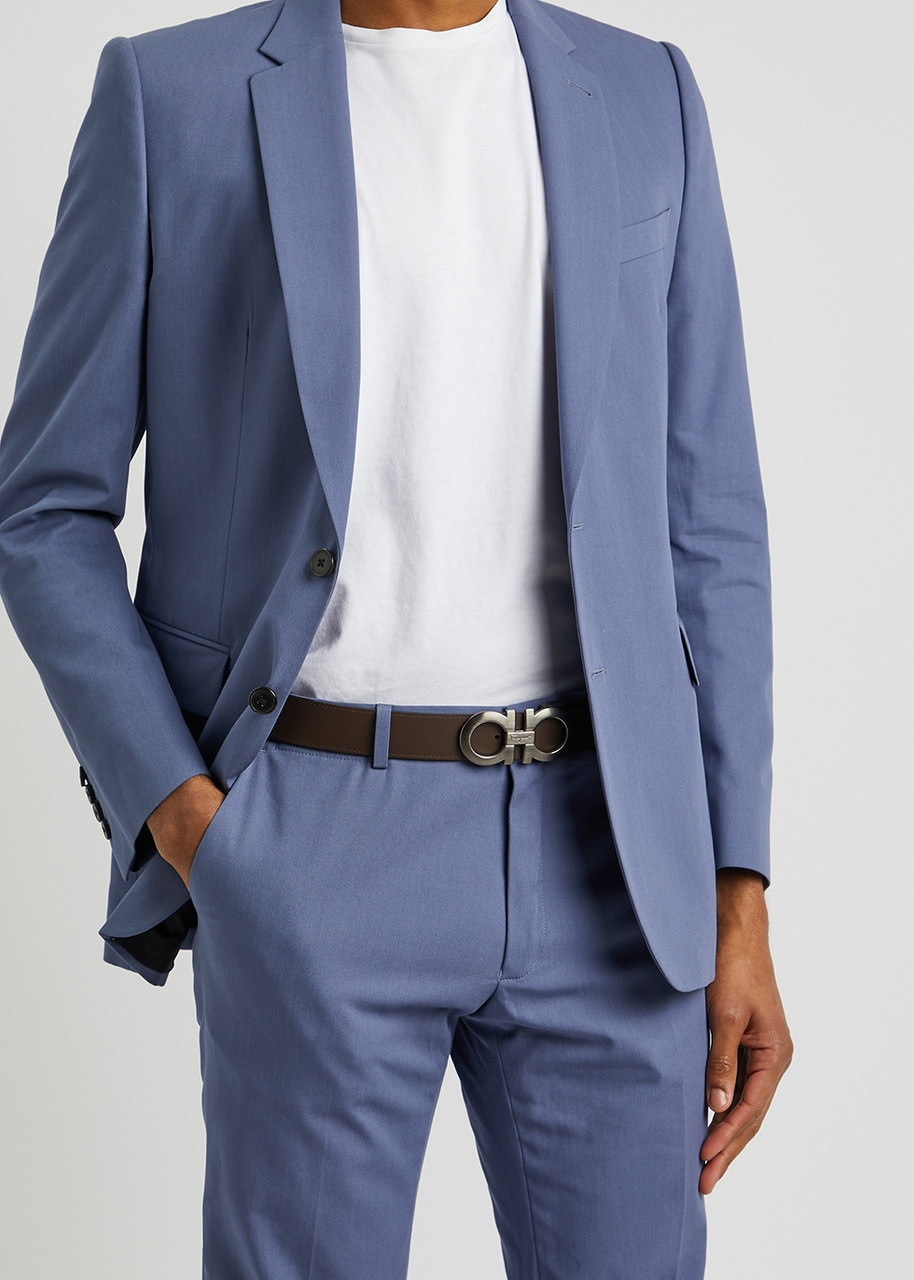 Gancini reversible leather belt - 3