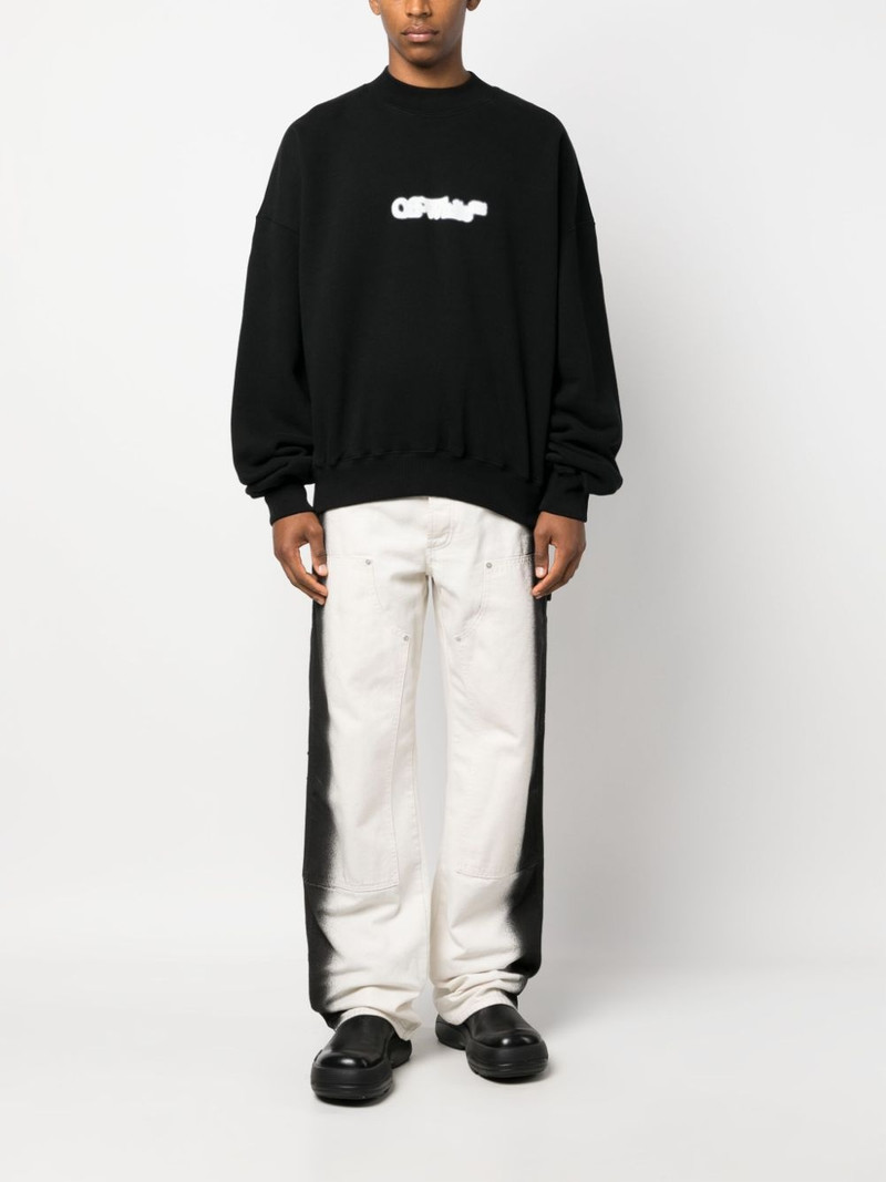 Off-White logo-print cotton sweatshirt outlook