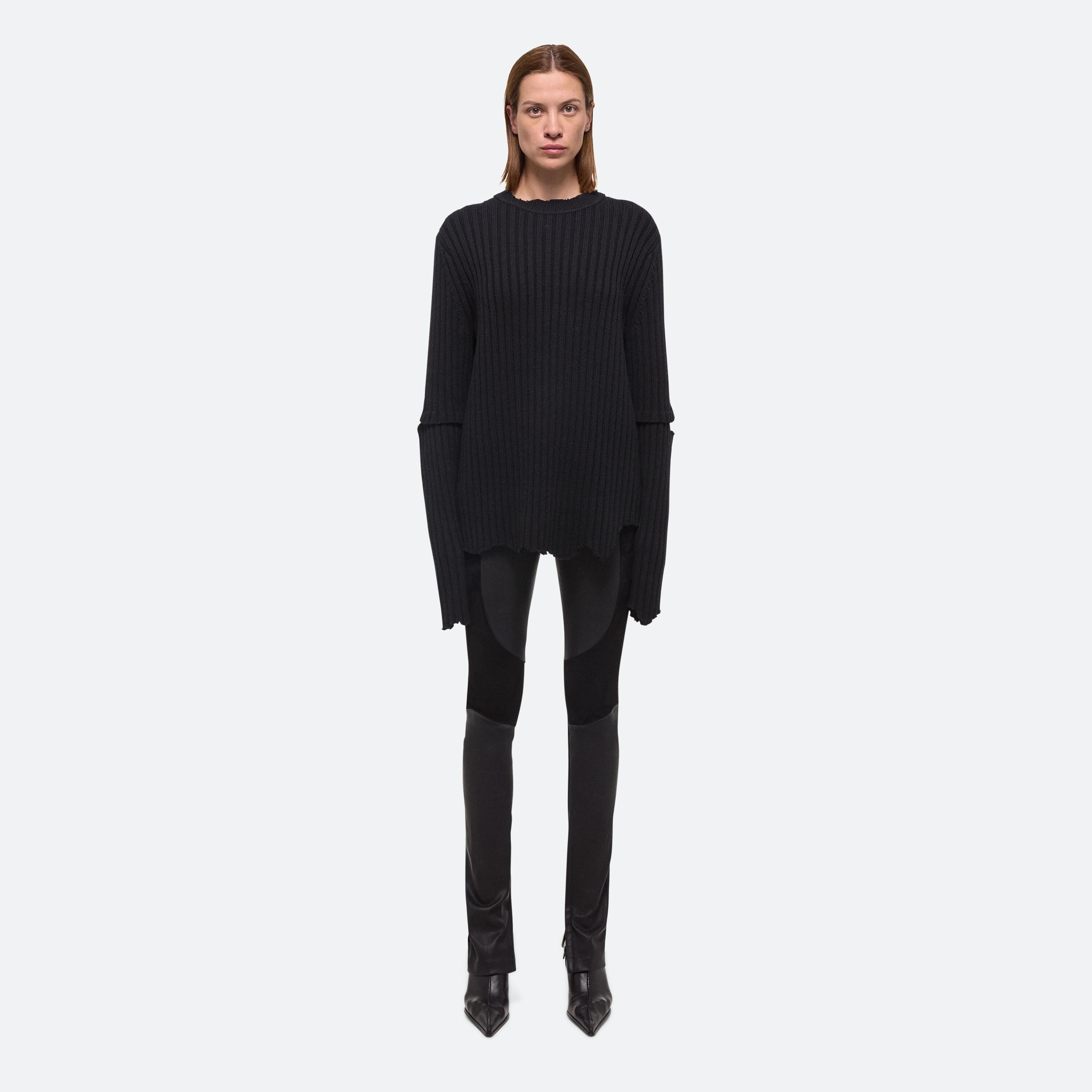 DISTRESSED RIBBED SWEATER - 3