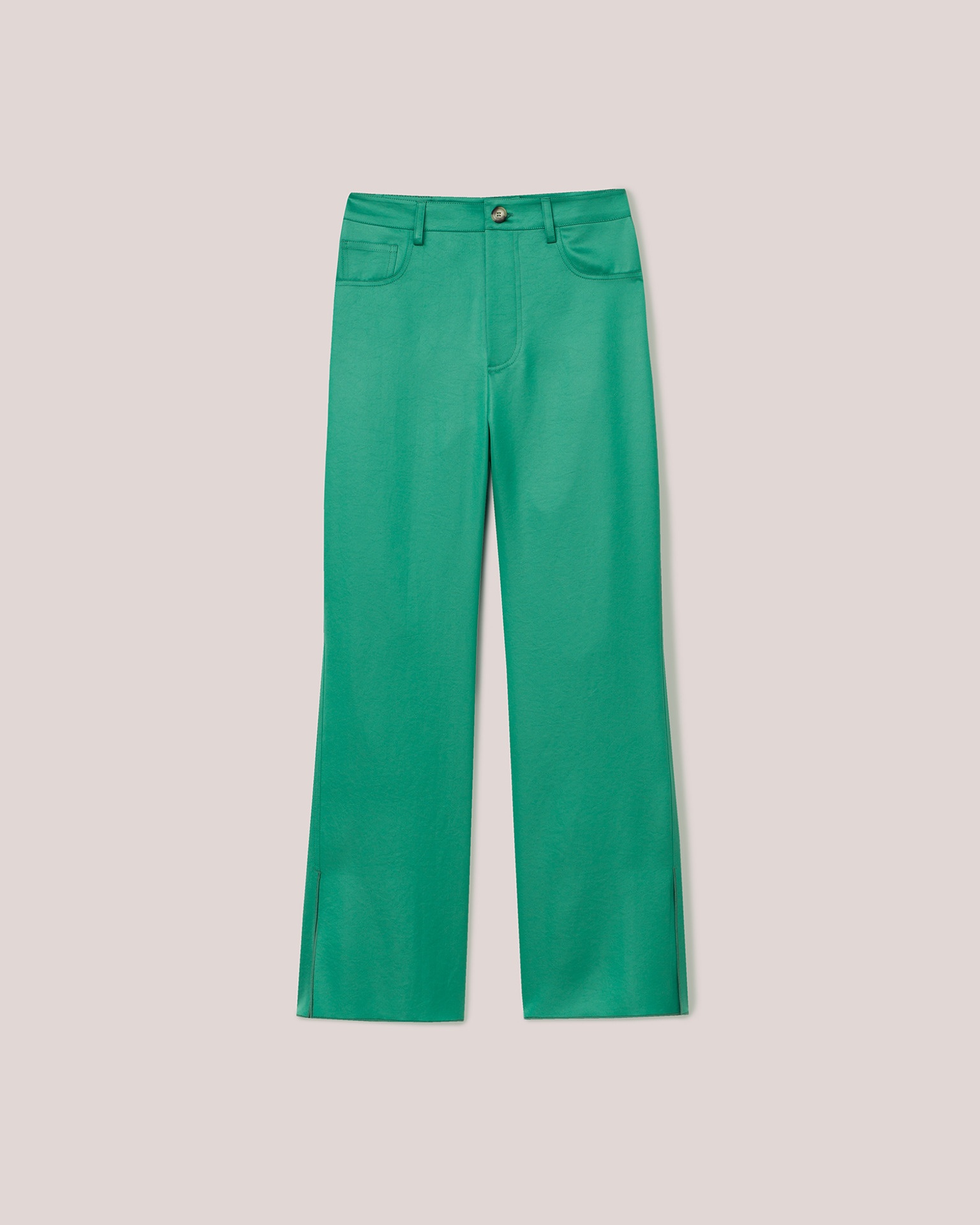 Nanushka wide-leg satin trousers - Green
