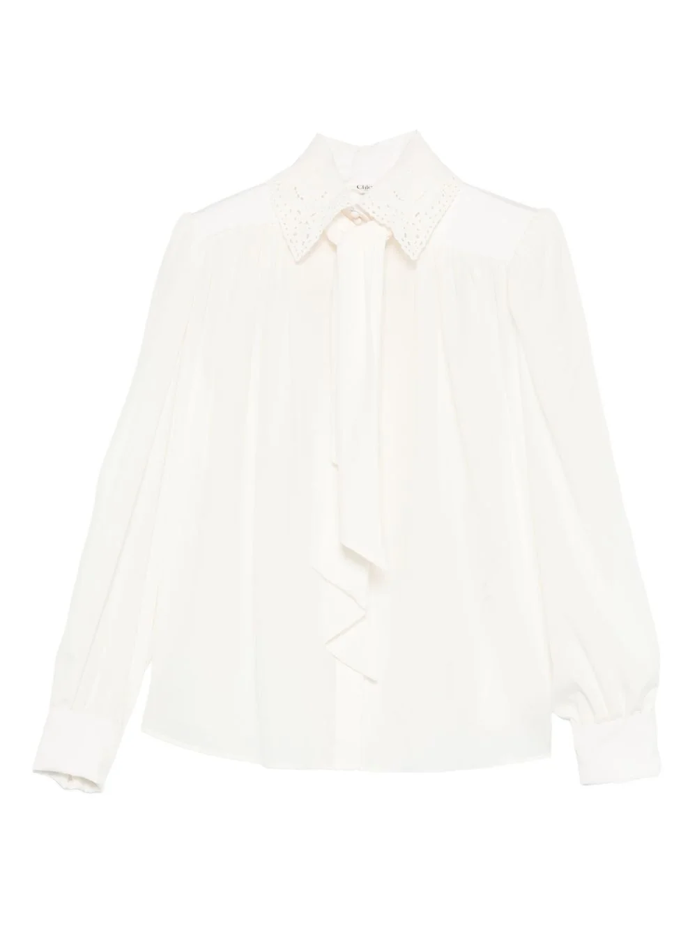 lace-collar shirt - 1