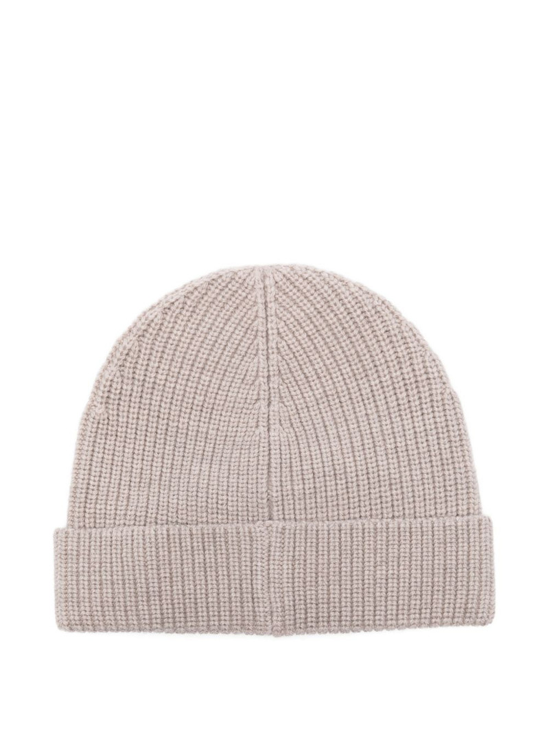 Isabel Marant logo-patch beanie hat outlook