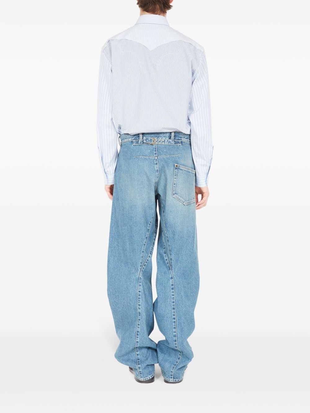 seam-detail tapered jeans - 4