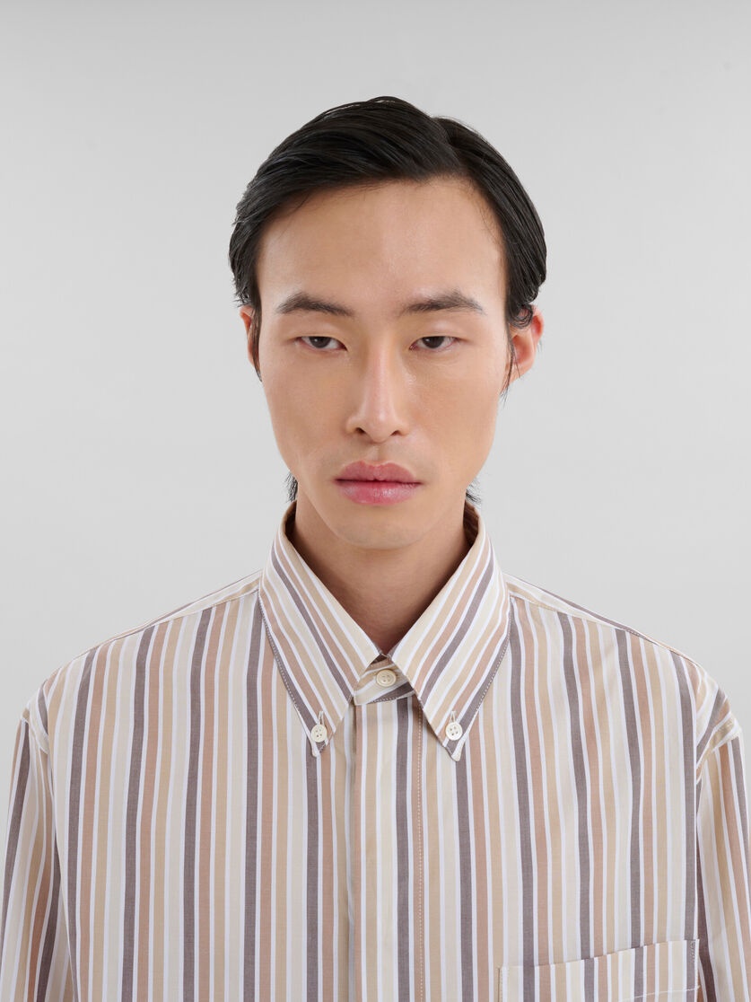 PINK STRIPED ORGANIC POPLIN SHIRT - 4