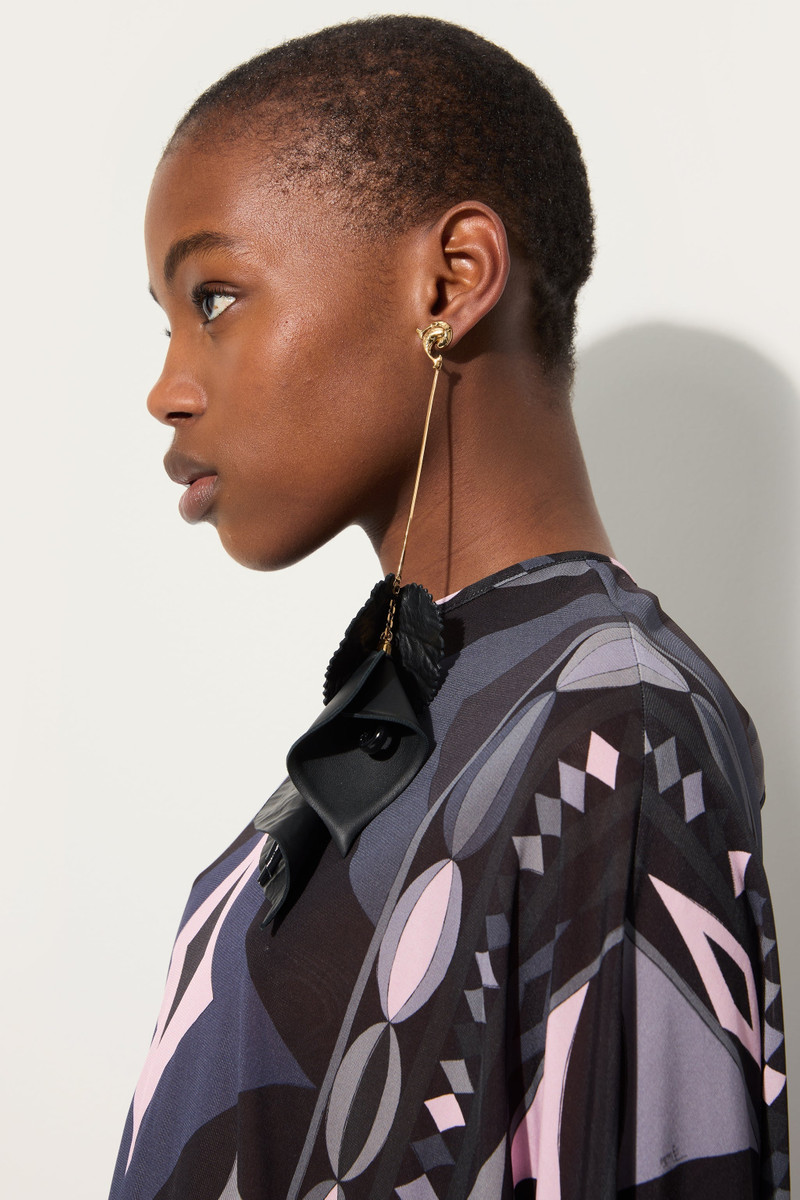 PUCCI MONO EARRING WITH LEATHER FLOWERS outlook