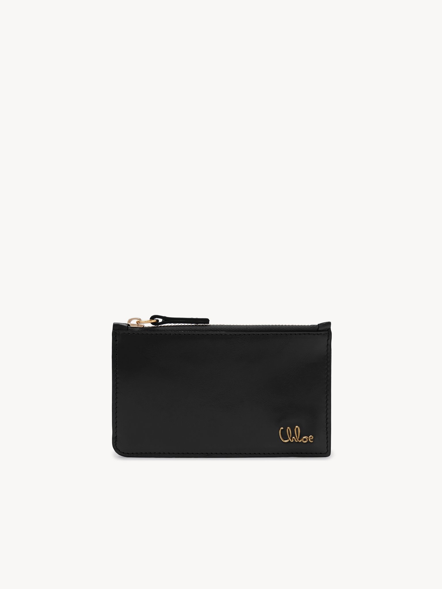 SMALL CHLOÉ ICONIC PURSE WITH CARD SLOTS IN SHINY LEATHER - 1