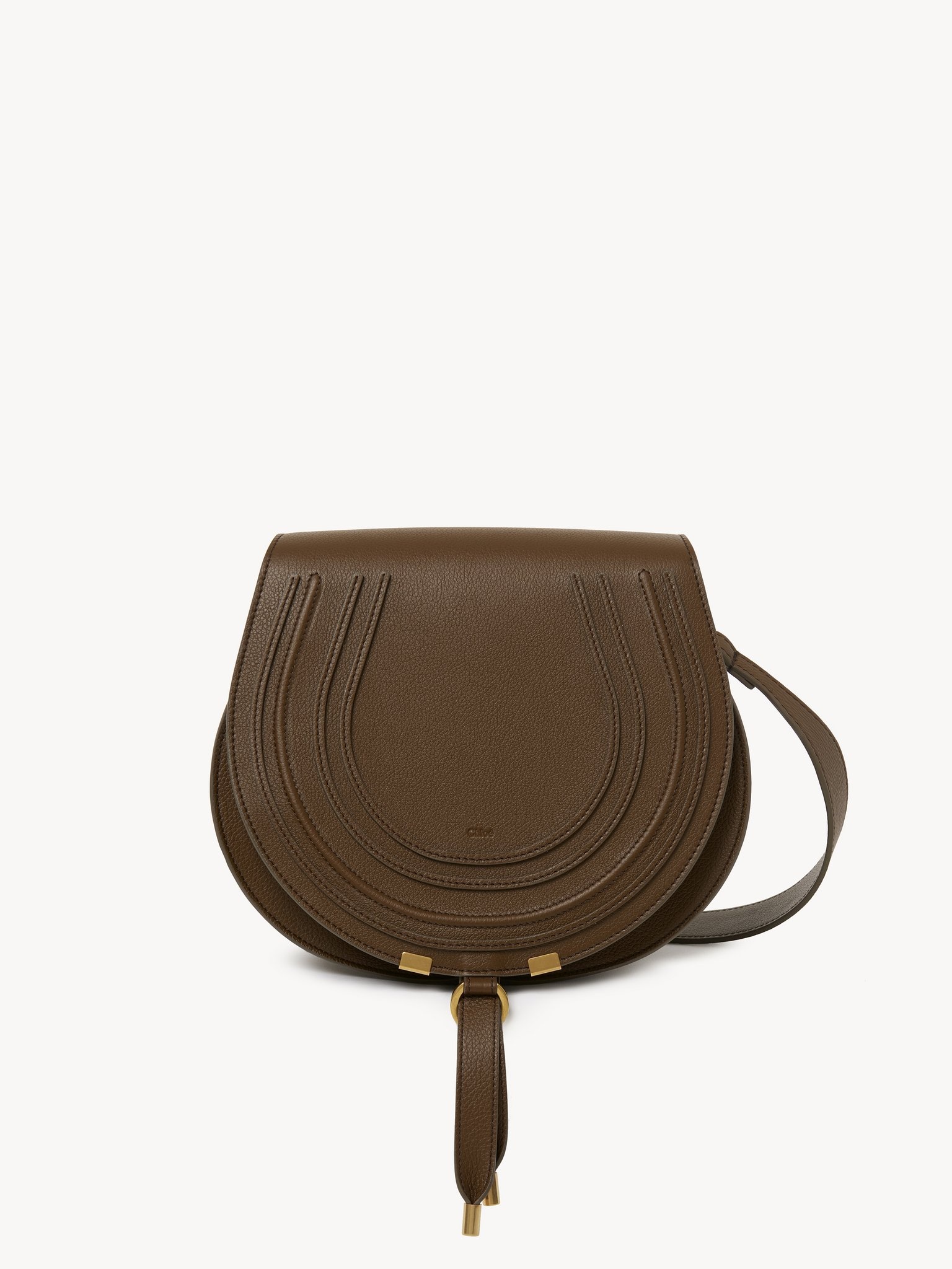 MARCIE SADDLE BAG IN GRAINED LEATHER - 1