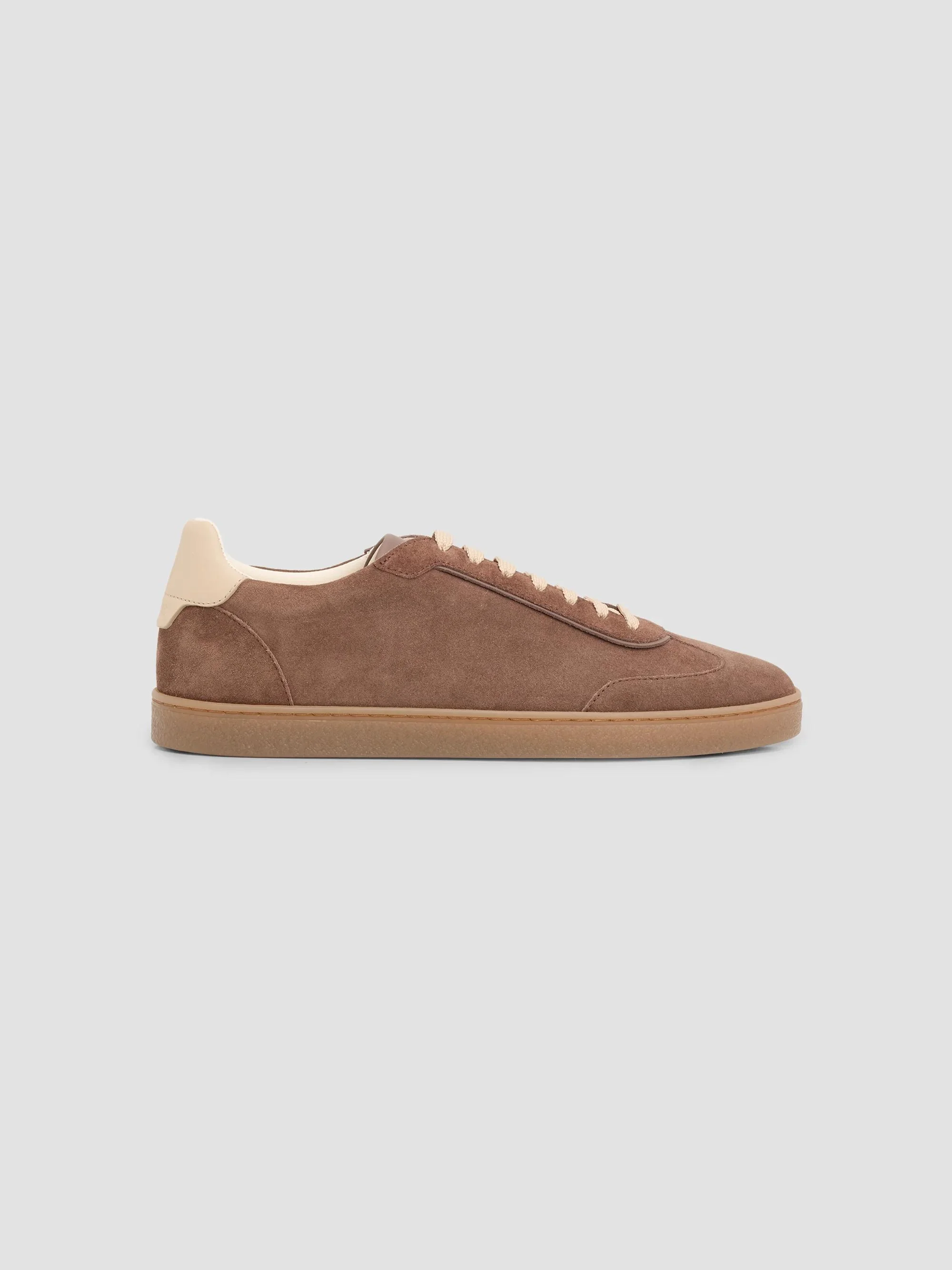 Men's Suede Low-Top Sneakers - Fango - 1