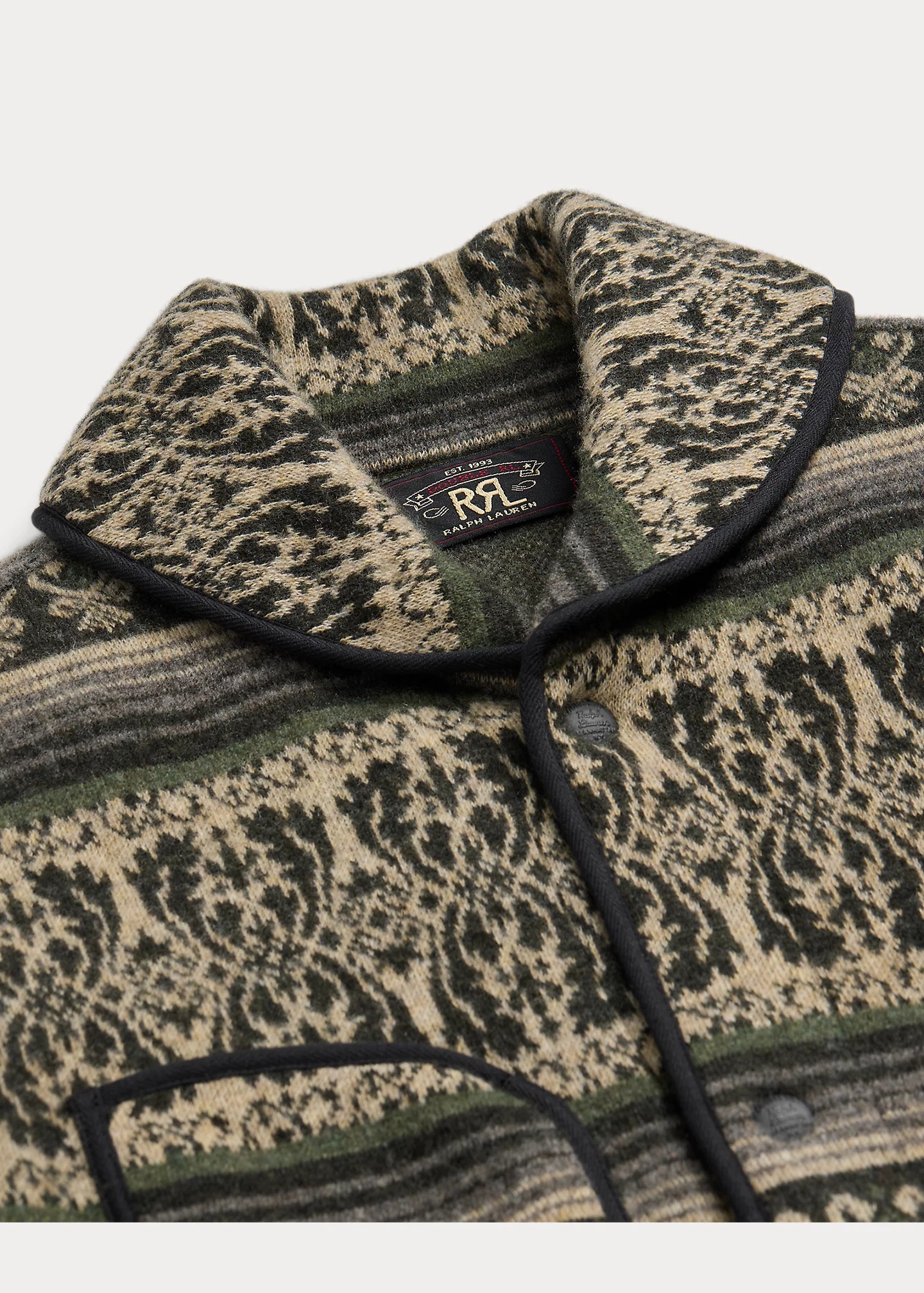 Wool-Cashmere Jacquard Sweater Jacket - 3