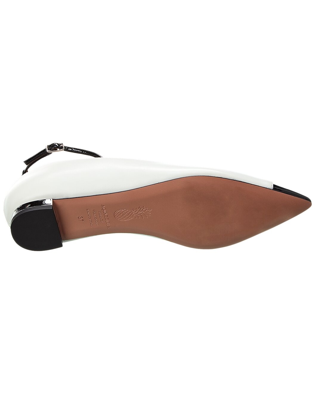 Aquazzura Pinot Leather & Patent Ballet Flat - 4