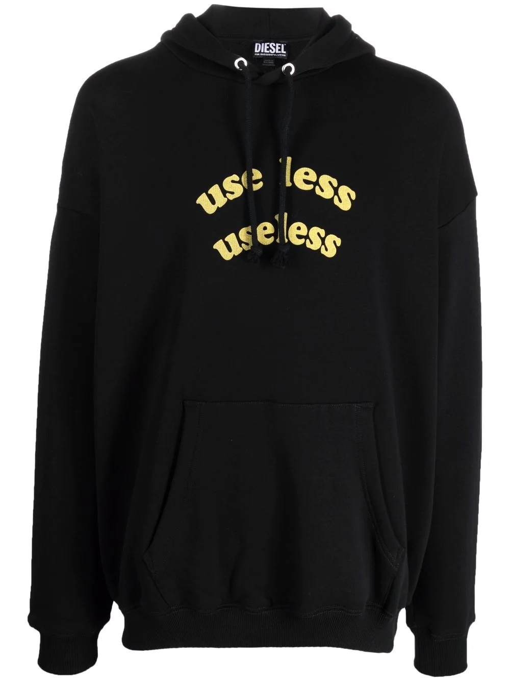 slogan-print cotton hoodie - 1