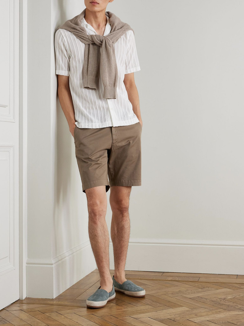 ORLEBAR BROWN Maitan Camp-Collar Chenille-Jacquard Shirt White outlook